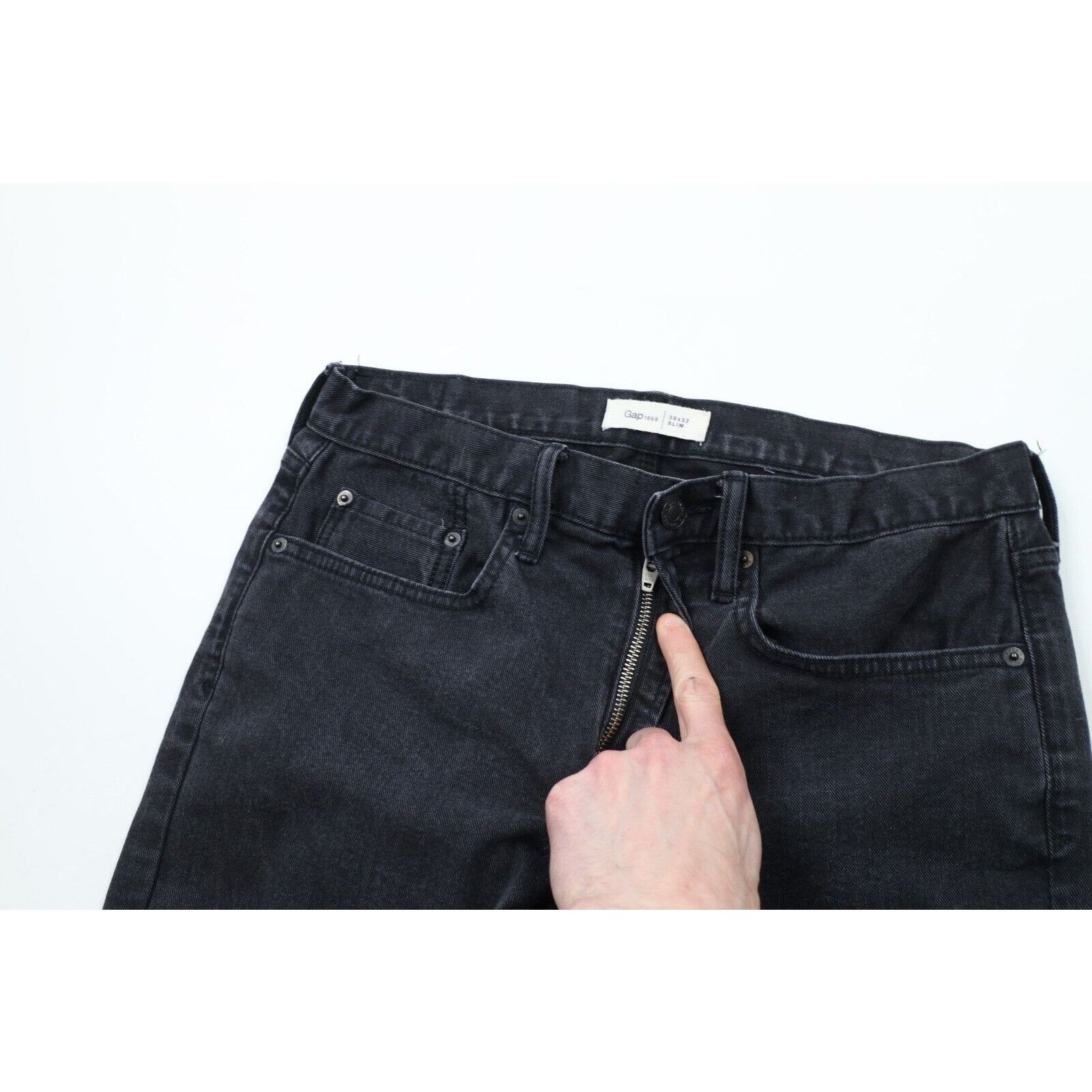 Gap × Vintage Vintage Y2K Gap Faded Slim Fit Stretch Straight Leg Jeans Size US 30 / EU 46 - 6 Thumbnail