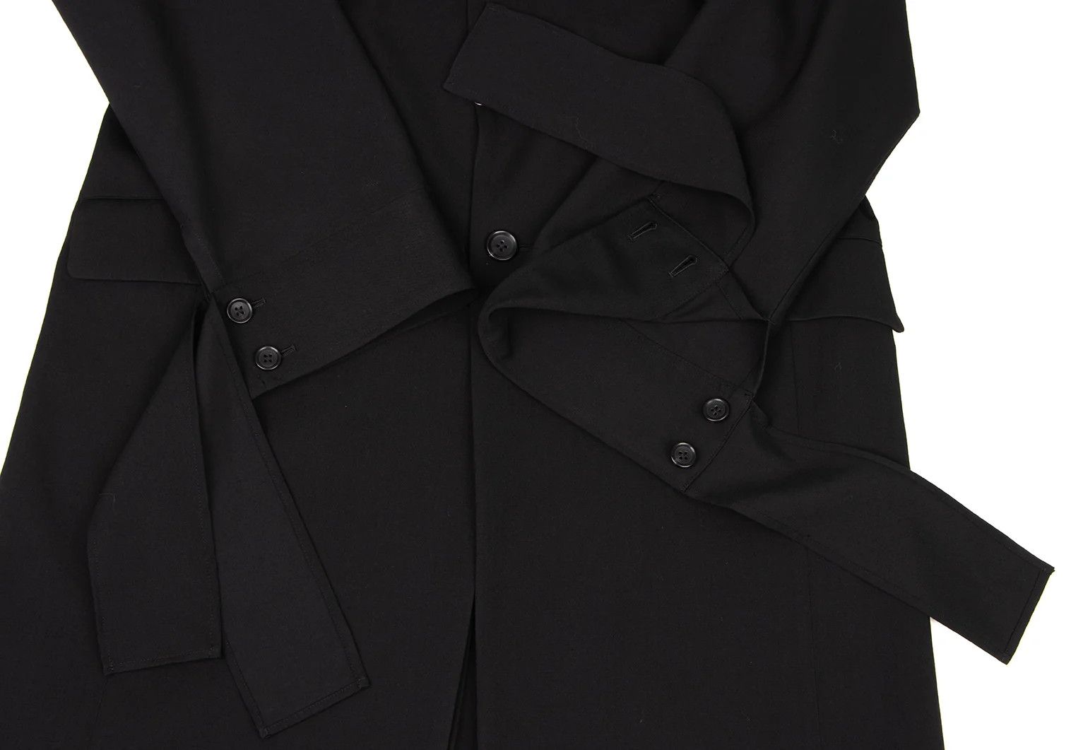 Yohji Yamamoto Yohji Yamamoto Wool Gabardine Long Jacket Size US XL / EU 56 / 4 - 6 Thumbnail