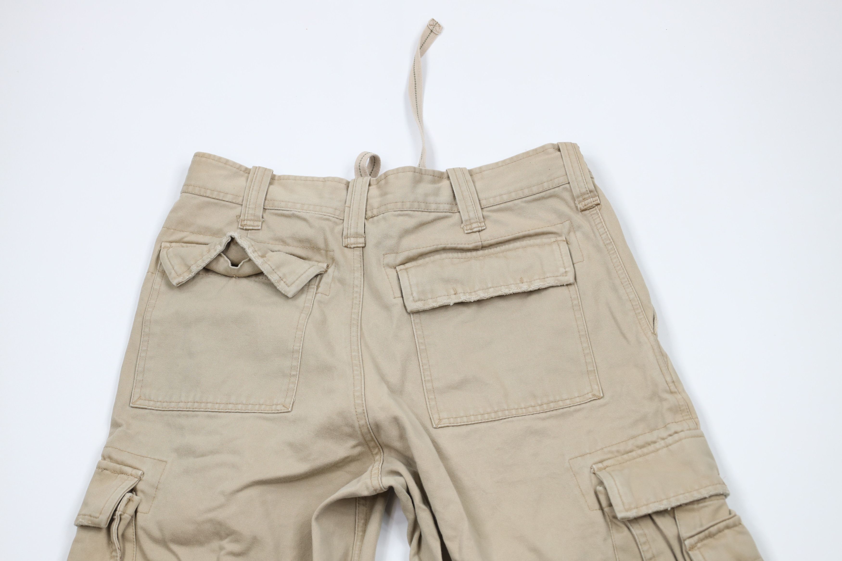 Aeropostale × Vintage Vintage 90s Y2K Aeropostale Baggy Wide Leg Cargo Pants Beige Size US 31 - 12 Thumbnail