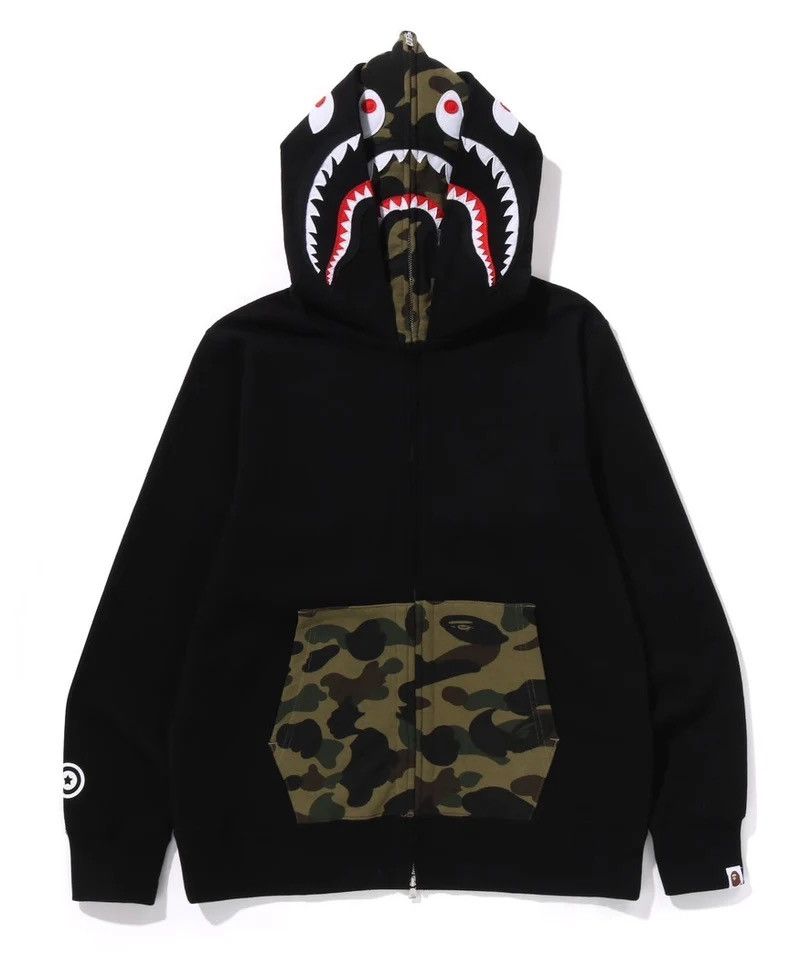 Bape Bape Shark Zip Hoodie Size ONE SIZE - 2 Thumbnail