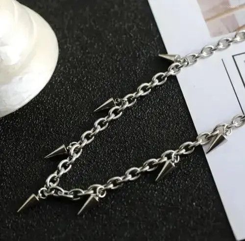 Japanese Brand Unisex punk pendant choker chain spike necklace vintage rock Size ONE SIZE - 3 Thumbnail