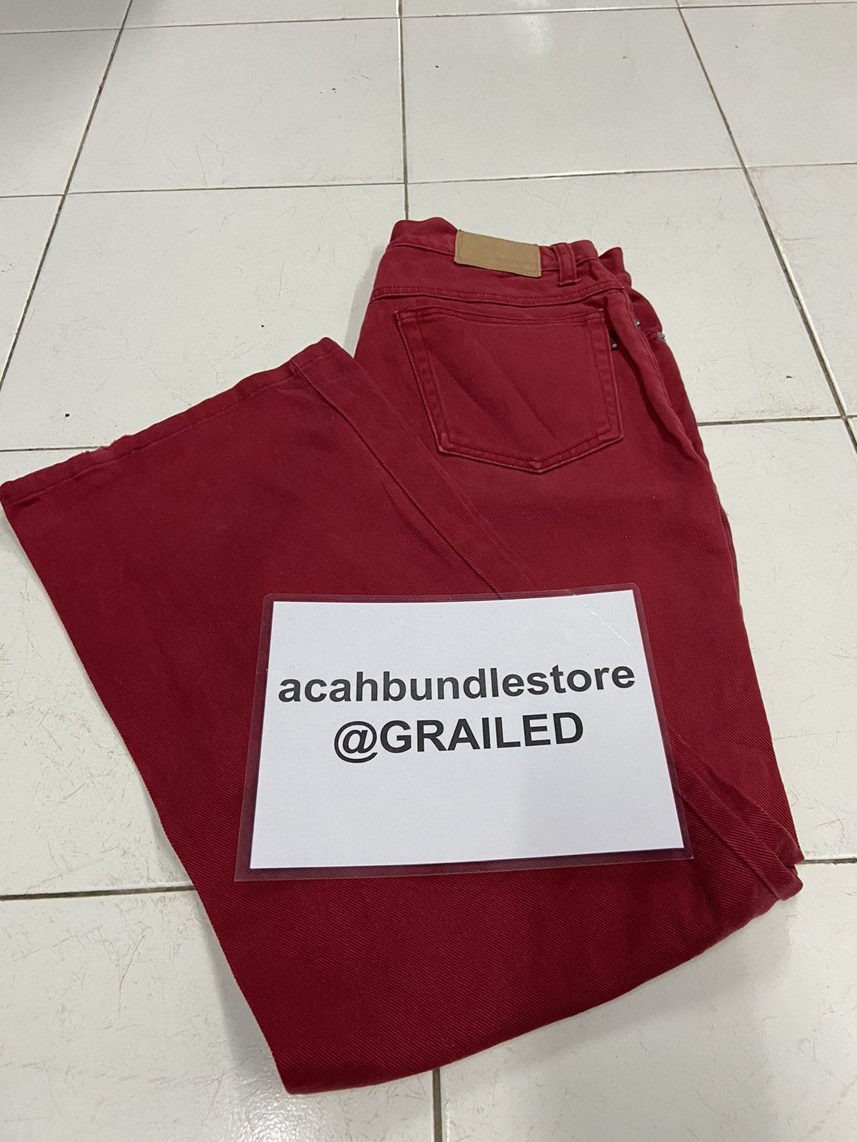 Japanese Brand MELLOWBOB INPRESSIONIST FASHION RED JEANS Size US 28 / EU 44 - 15 Thumbnail