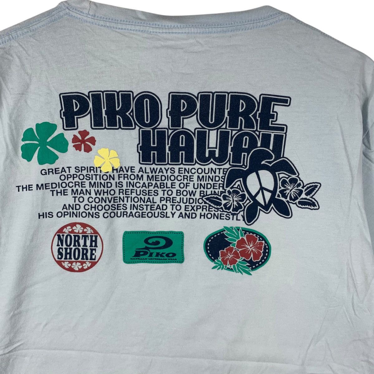 Vintage Vintage PIKO HAWAII KUMULIPO Hula Dancer Sun Faded Tee Shirt Size US L / EU 52-54 / 3 - 7 Thumbnail