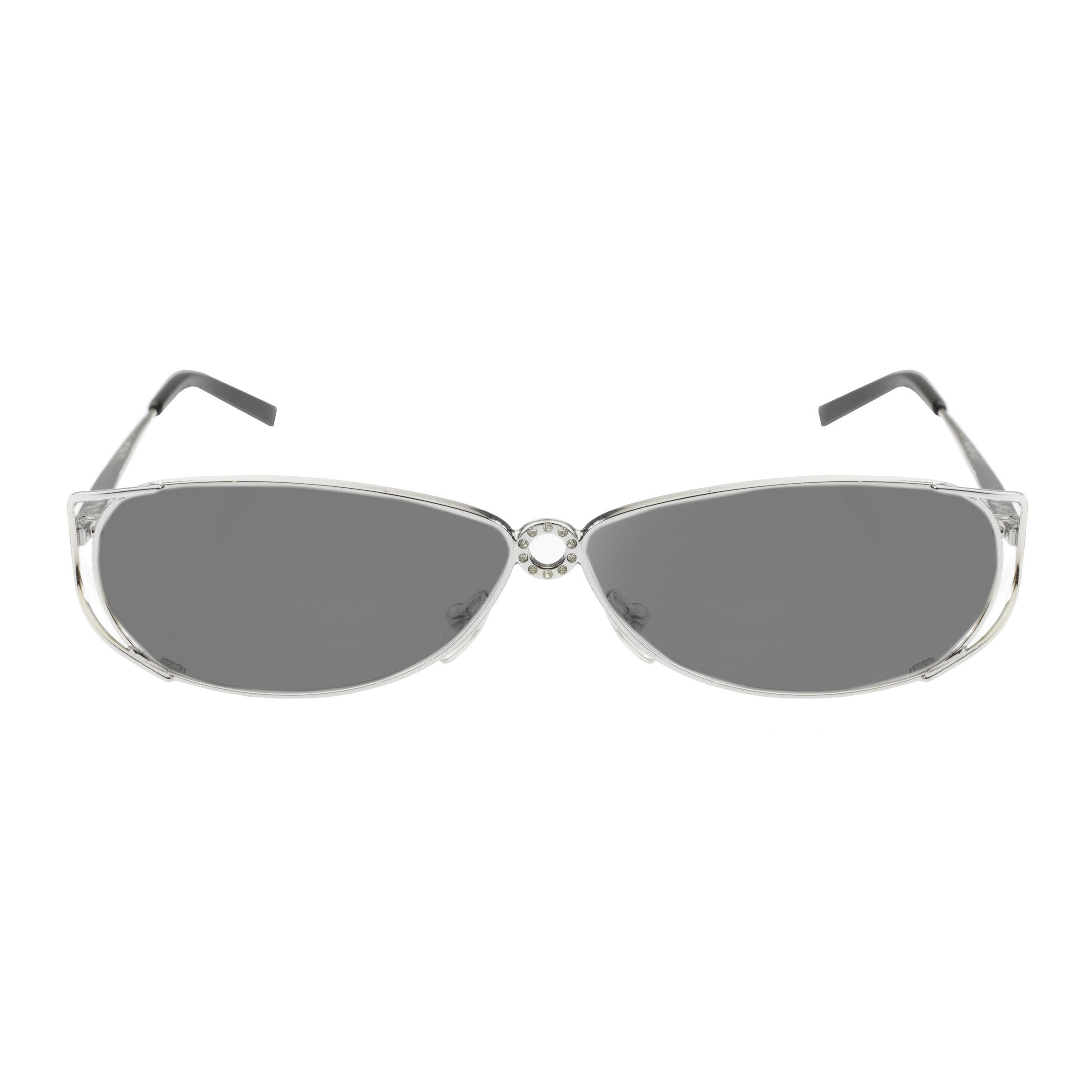 Valentino Valentino '90s Crystals Silver Frames Sunglasses Black Size ONE SIZE - 3 Thumbnail