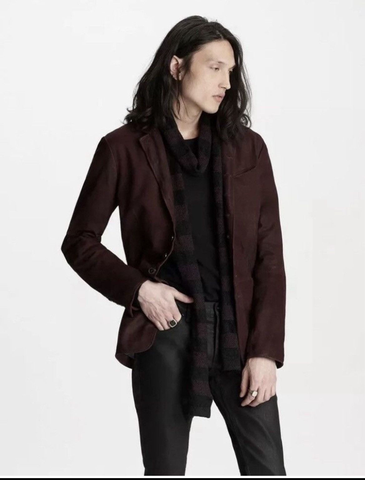 John Varvatos Woodward Multibutton Suede Jacket EU 50 USA 40 Size US M / EU 48-50 / 2 - 6 Thumbnail