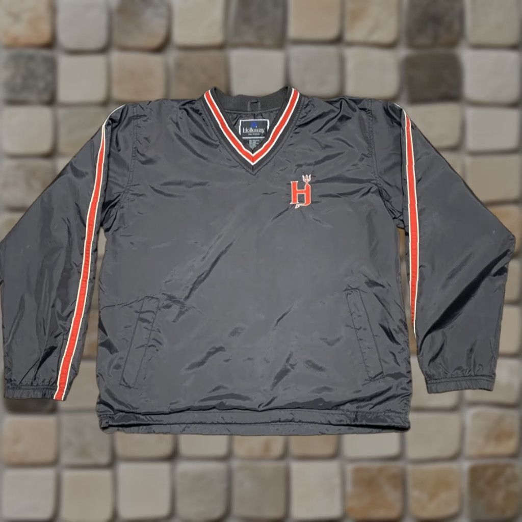 Holloway Holloway Jacket Pullover V-Neck M Black 2 Pockets Front Logo Windbreaker Shirt Mens Casual Size US M / EU 48-50 / 2 - 1 Thumbnail