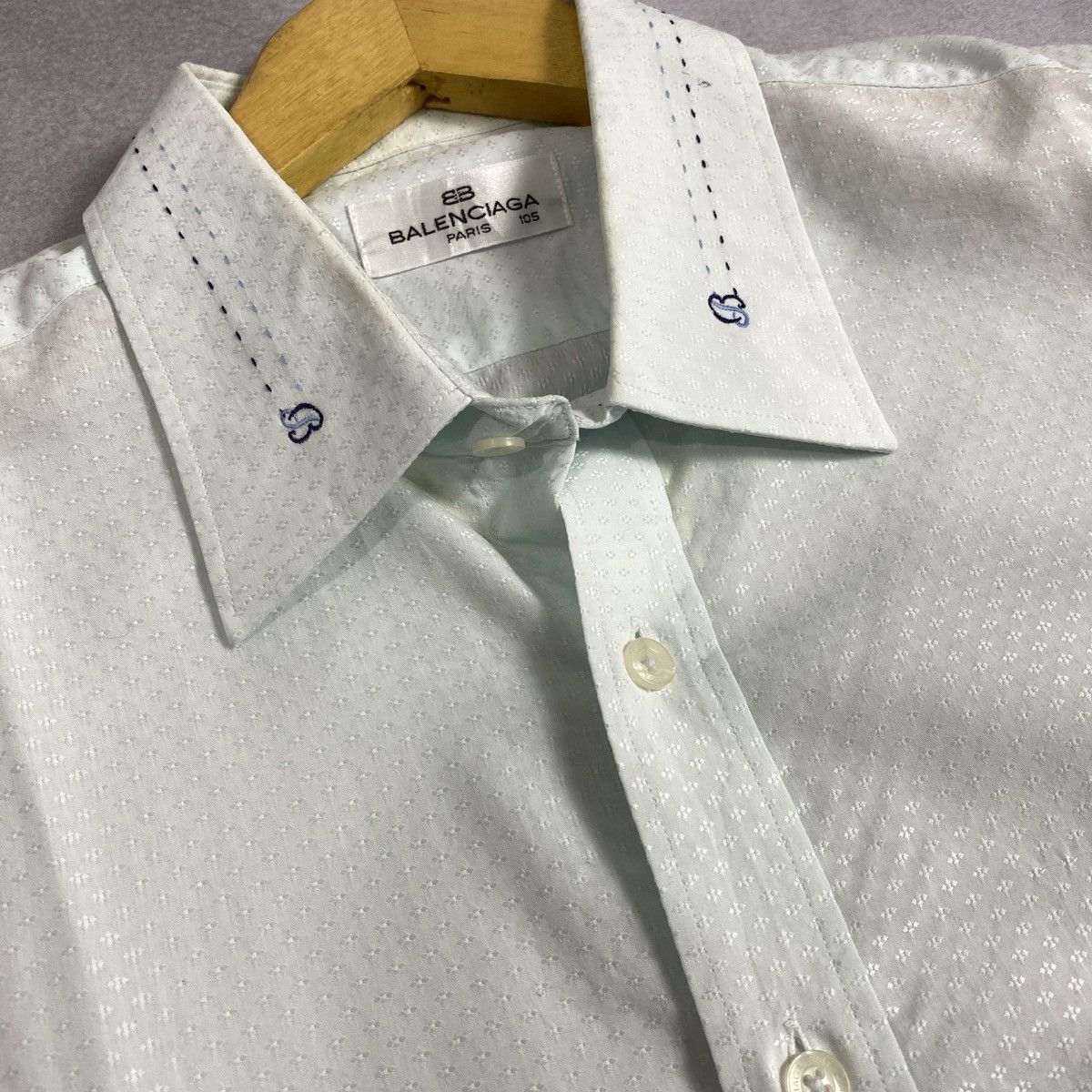 Balenciaga Vintage Balenciaga Jacquard Shirt Size US L / EU 52-54 / 3 - 6 Thumbnail
