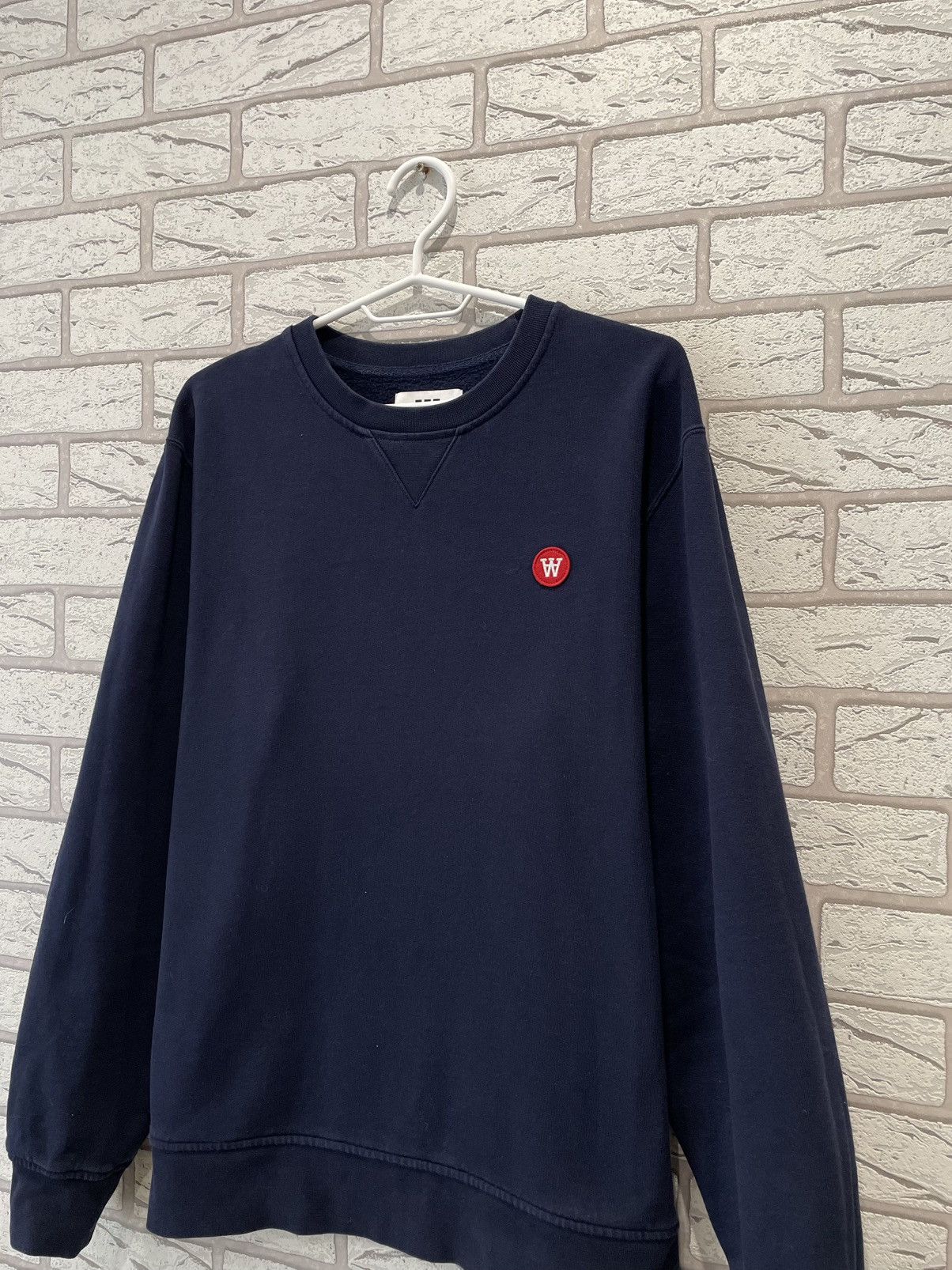 Designer × Wood Wood Wood Wood Navy Sweatshirt Double A Logo Size US M / EU 48-50 / 2 - 2 Thumbnail