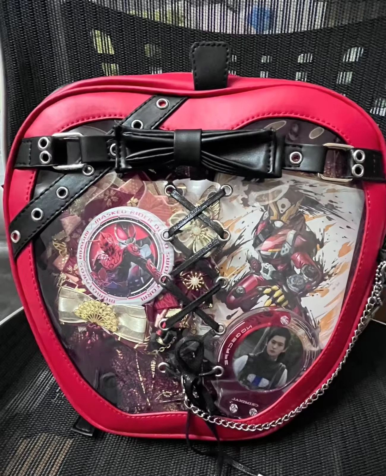 Vintage PU Leather Red Apple Backpack Size ONE SIZE - 8 Thumbnail