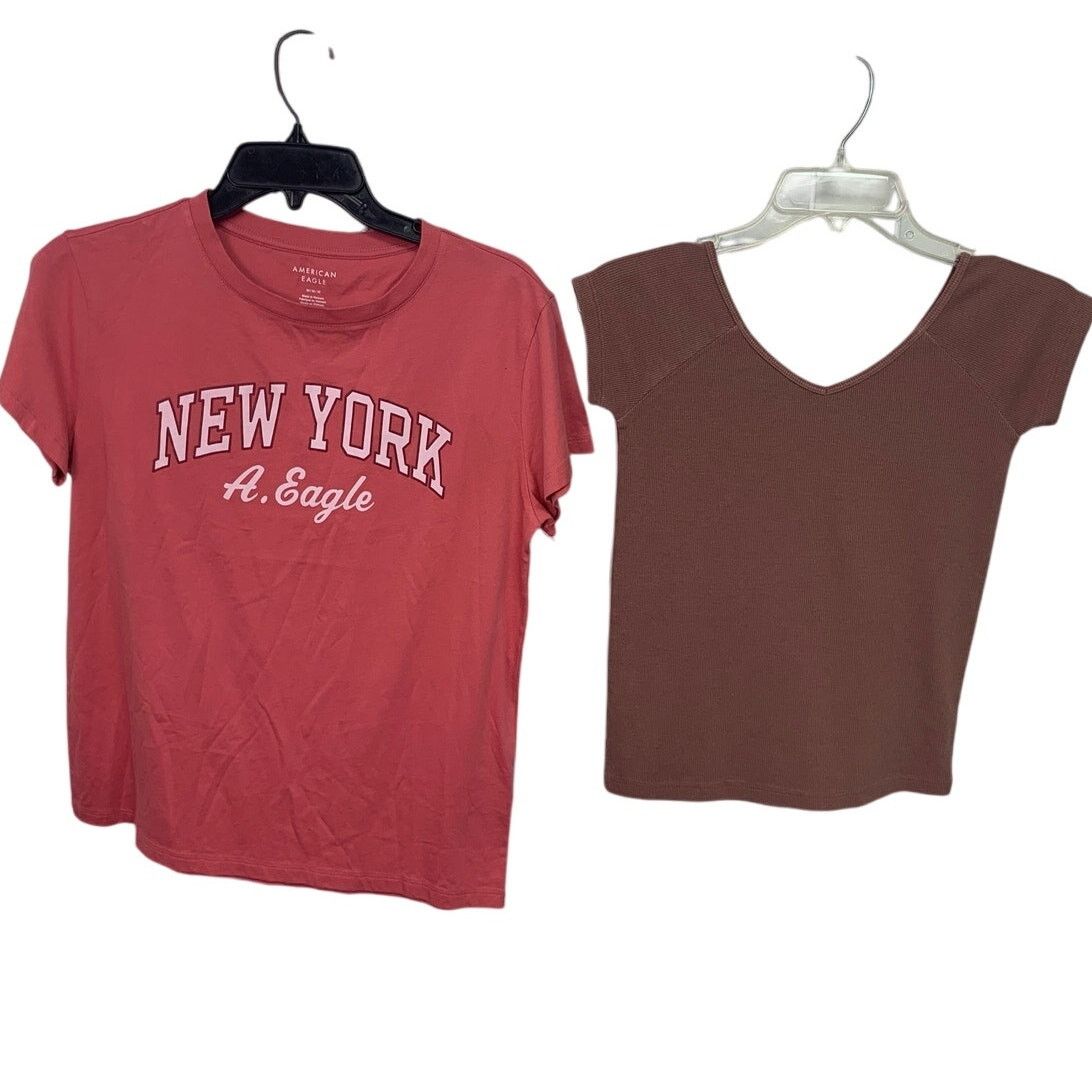 American Eagle Outfitters 2 New American Eagle Womens Medium New York Shirts Tops Size M / US 6-8 / IT 42-44 - 1 Thumbnail