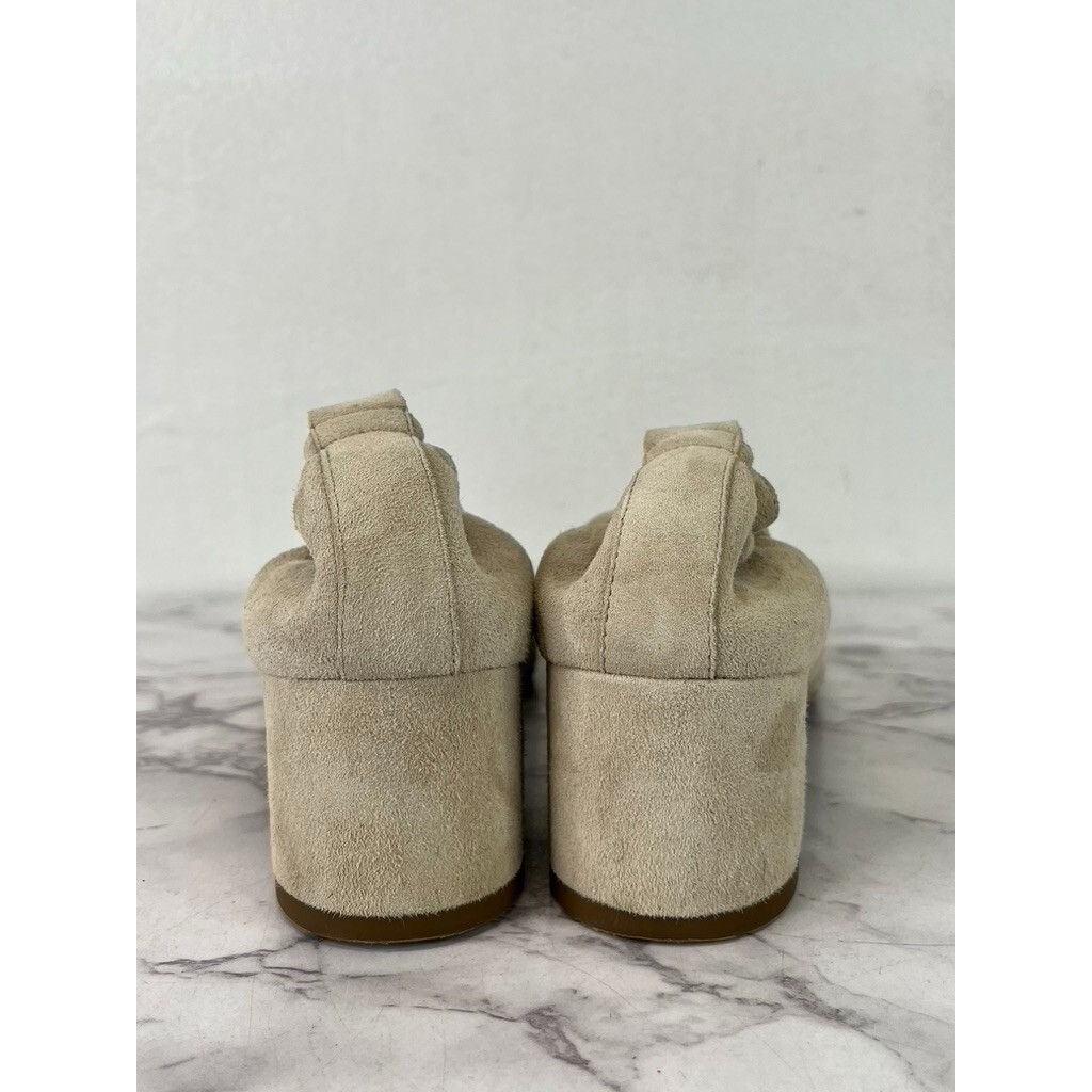 Everlane Everlane Women's Taupe Suede The Italian Leather Day Heel Sz Size US 7.5 / IT 37.5 - 6 Thumbnail