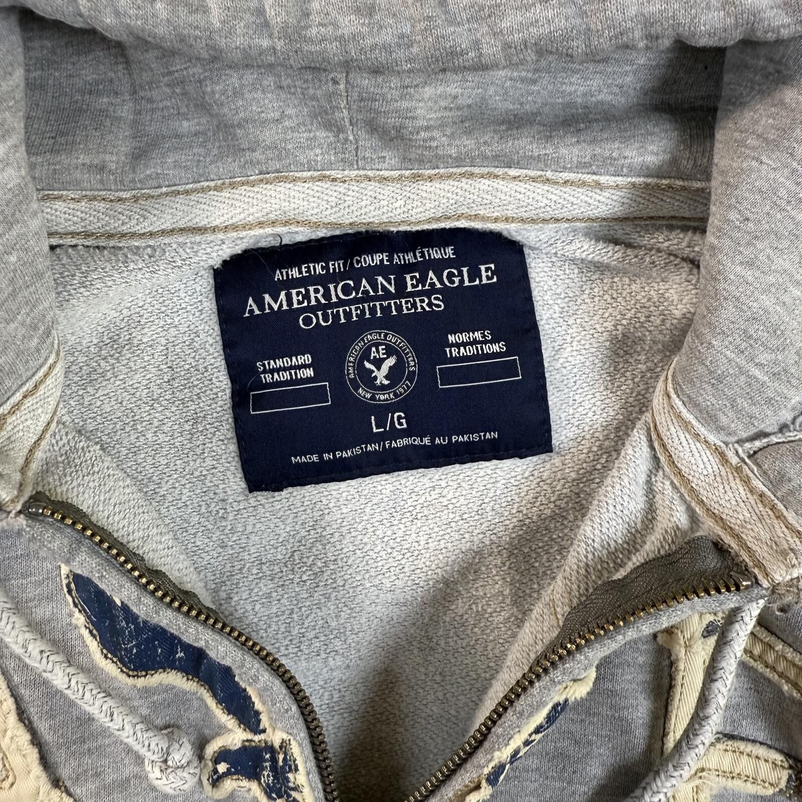 American Eagle Outfitters Y2K American Eagle NY77 Zip Up Hoodie Large Size US L / EU 52-54 / 3 - 5 Thumbnail