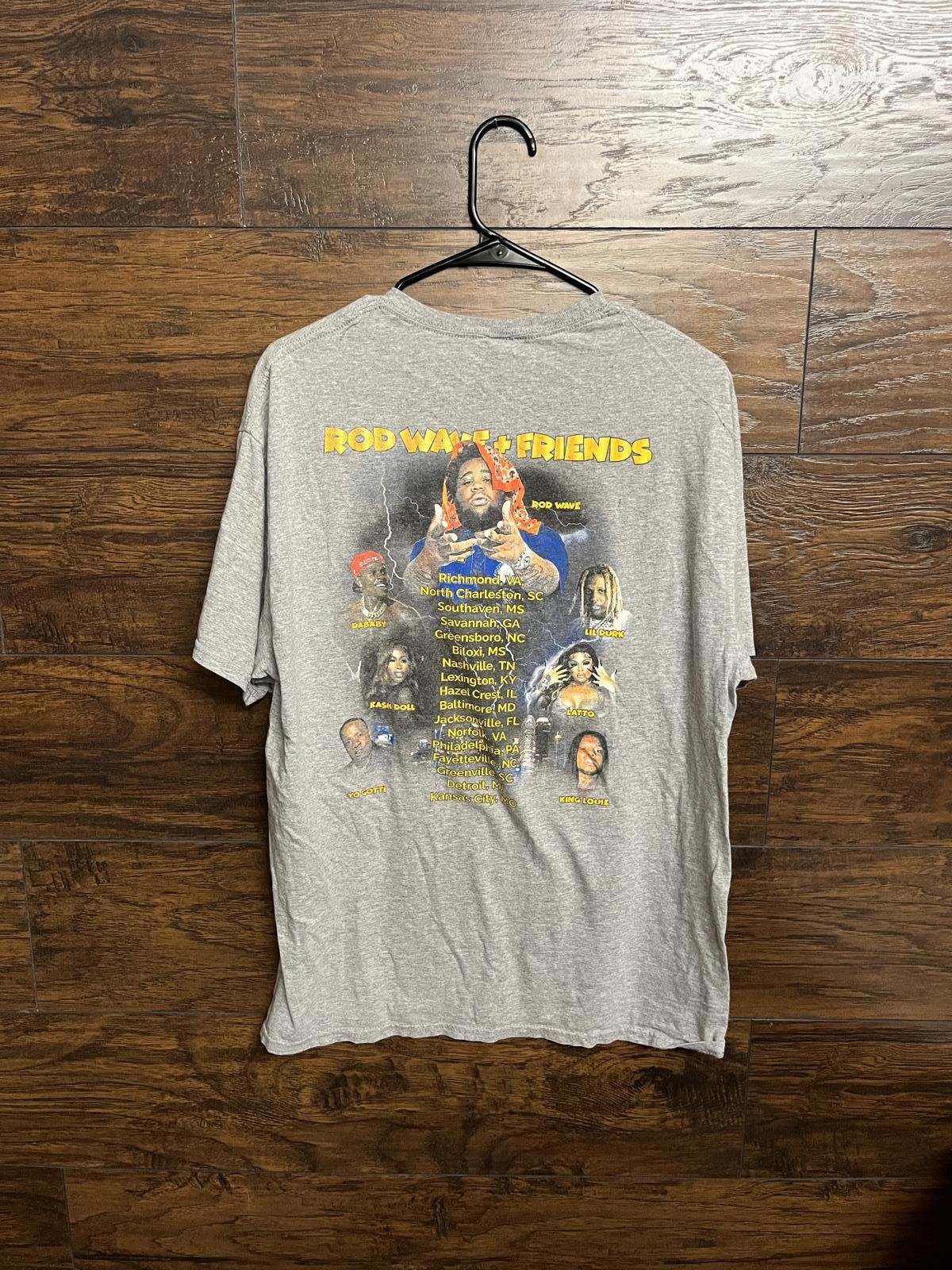 Designer Rod Wave T-shirt - Rod Wave and Friends Tour 2022 Shirt - L Size US L / EU 52-54 / 3 - 2 Thumbnail