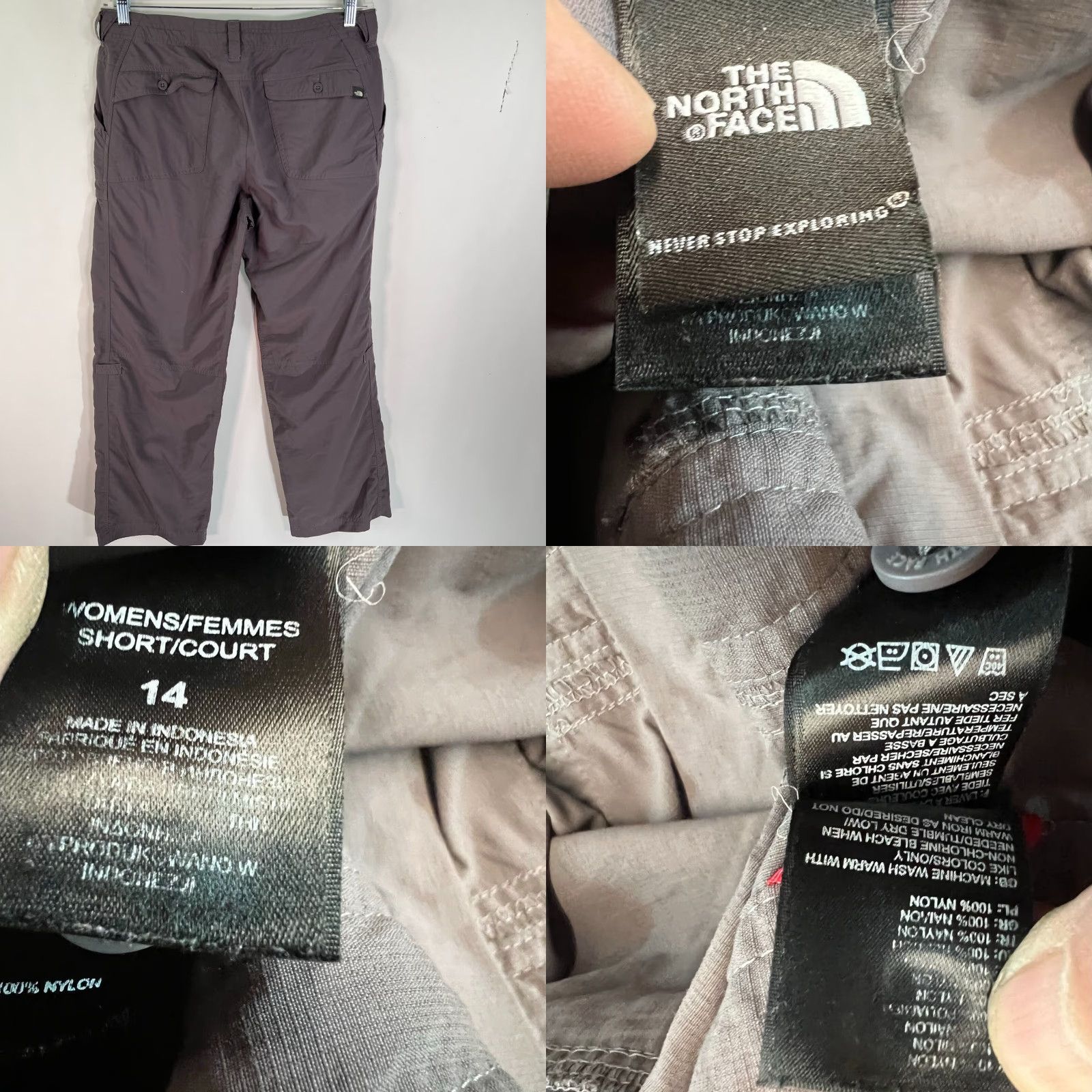 The North Face The North Face Womens Nylon Drawstring Convertible Gray Pants 36 Inseam 30 36X30 Size 14 Urban Cargo Flat Front Relaxed Mens Womens Size 36" / US 14 / IT 50 - 8 Thumbnail
