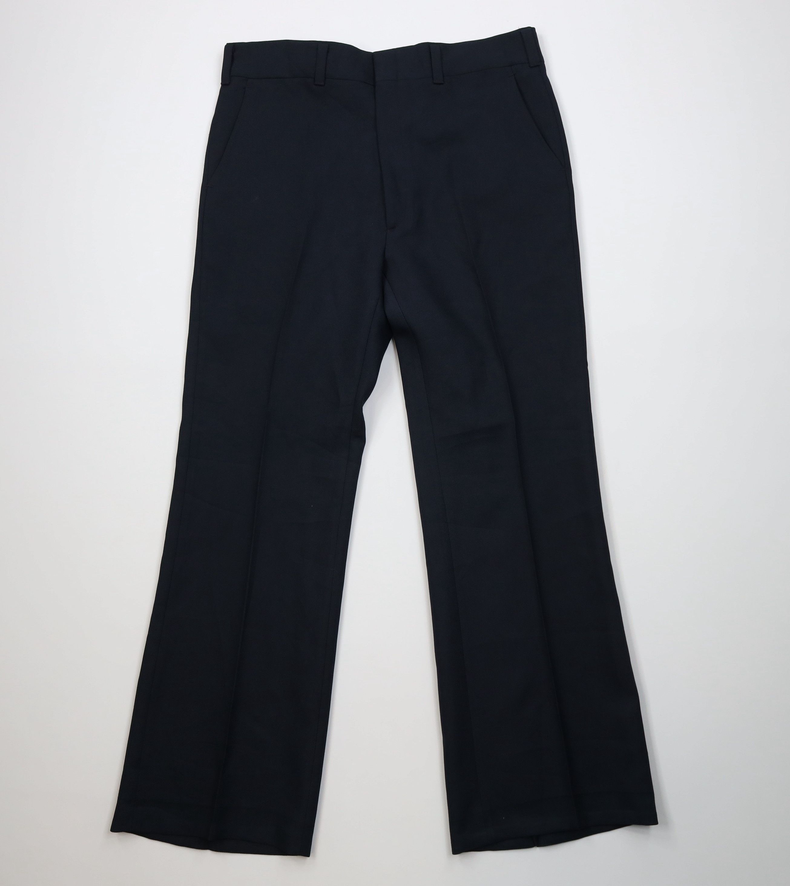 Vintage Vintage 70s Streetwear Wide Leg Chino Pants Navy Blue USA Size US 36 / EU 52 - 1 Thumbnail