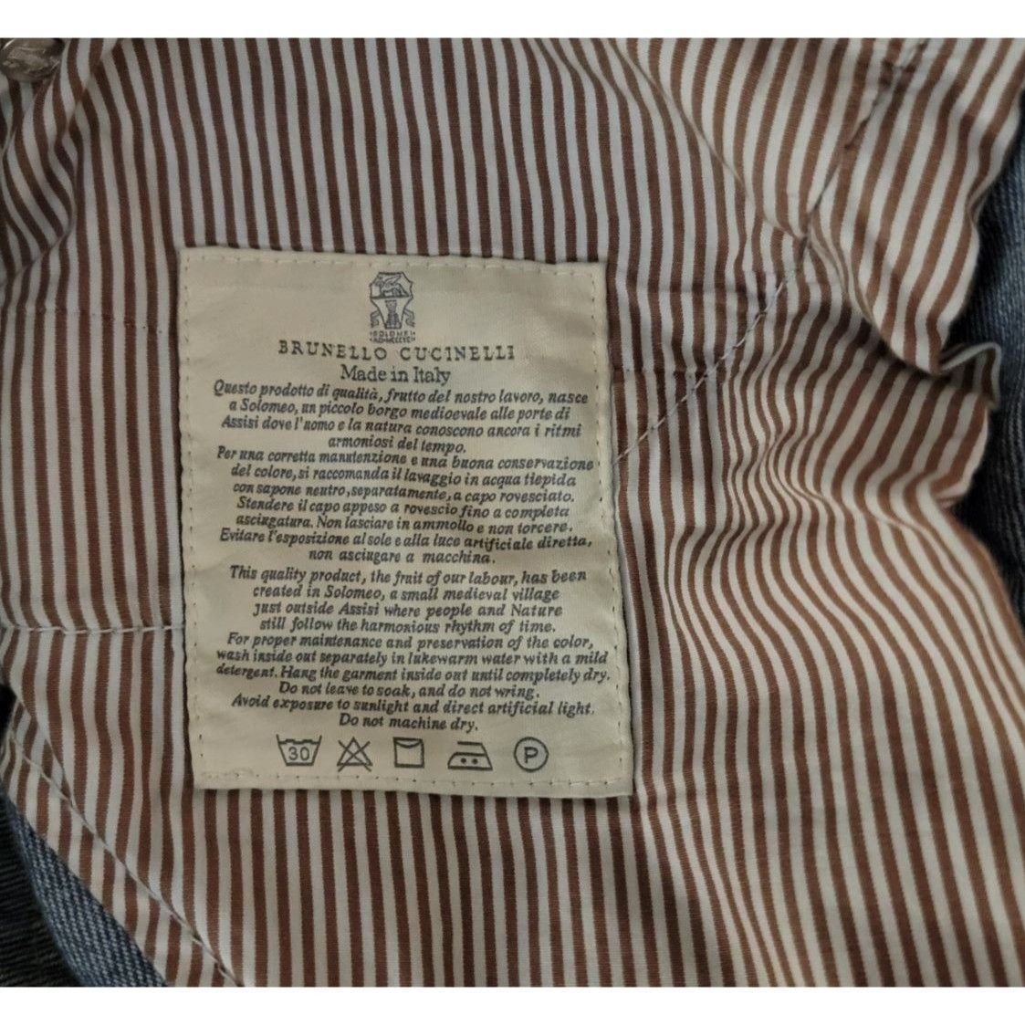 Brunello Cucinelli Brunello Cucinelli Luxury Denim Dark Blue Acid Wash, Iconic Size US 34 / EU 50 - 6 Thumbnail