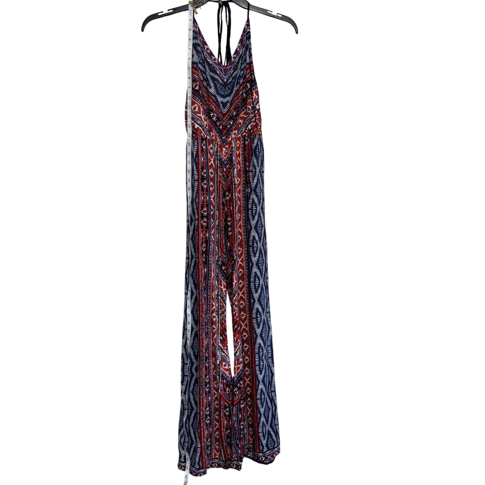 Other Flying Tomato Boho Multi-Colored Halter Top Jumpsuit Size XS Size 27" / US 4 / IT 40 - 3 Thumbnail
