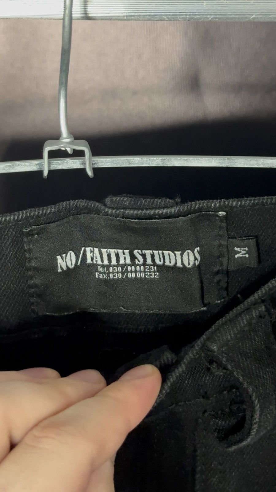 No Faith Studios ✅ No Faith Studios Washed Black Jeans M Size US 32 / EU 48 - 5 Thumbnail