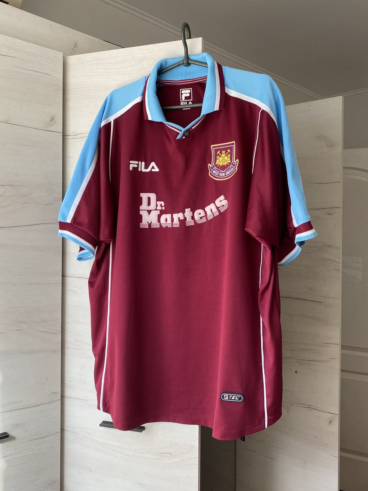 FILA×WEST HAM UNITED/ユニフォームDr. Martens 2001-03 West Ham Fila Home Shirt XL | Vintage Football Shirts