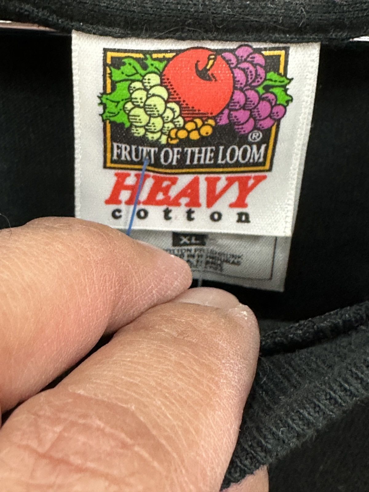 Fruit Of The Loom × Vintage Vtg 90s Runs With Scissors Men’s Black FOTL Graphic Tee XL Size US XL / EU 56 / 4 - 2 Thumbnail