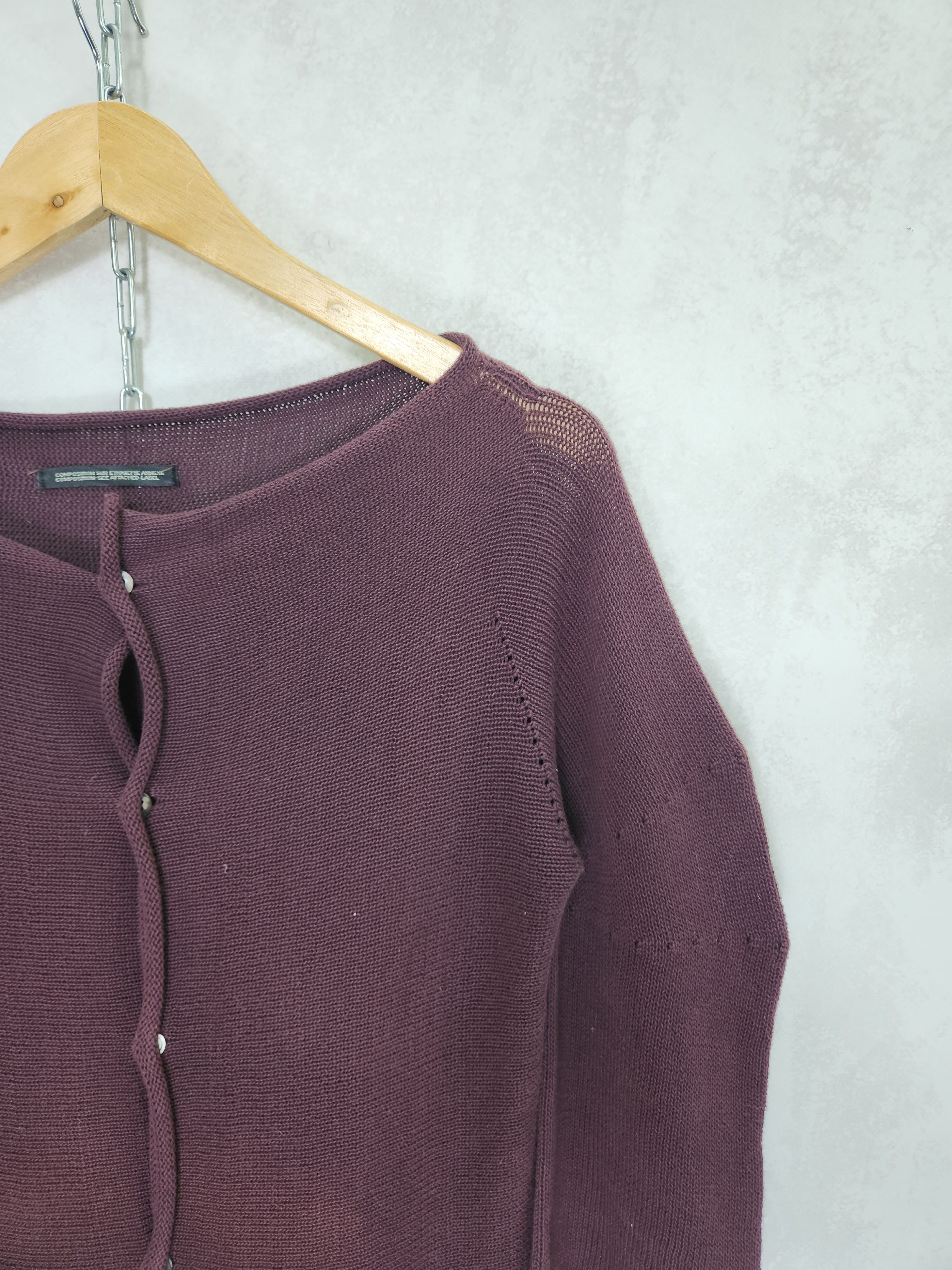 Yohji Yamamoto Y's Yohji Yamamoto raglan sleeve cardigan purple japan Size M / US 6-8 / IT 42-44 - 6 Thumbnail