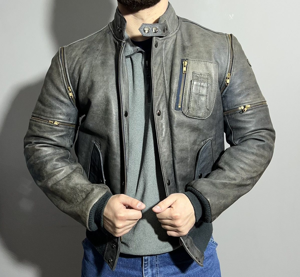 Hein Gericke × Vintage Vintage 90s Hein Gericke Leather Biker Zipper Racing Jacket Size US M / EU 48-50 / 2 - 22 Thumbnail