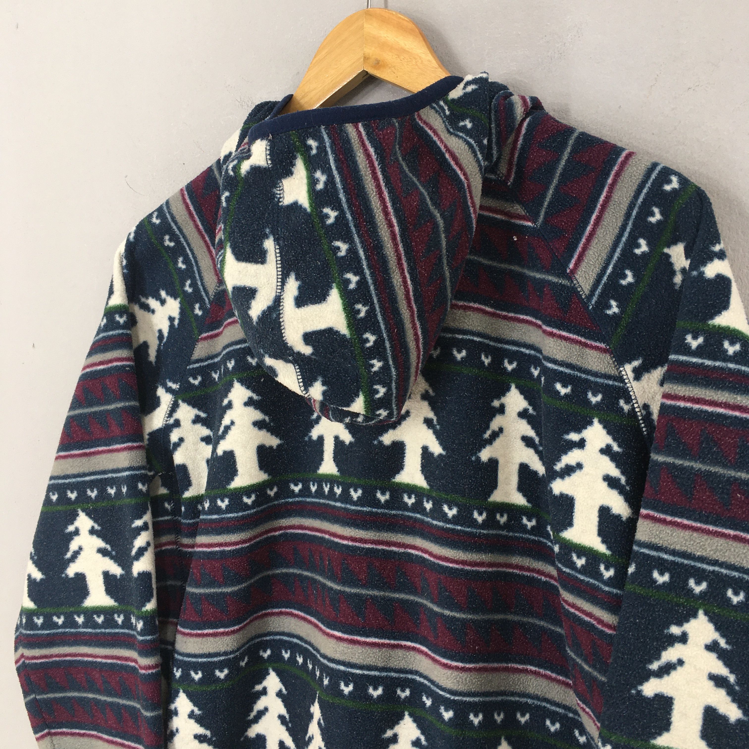 Columbia × Vintage Vintage Columbia Tribal Native Fleece Hoodies Large Size US L / EU 52-54 / 3 - 8 Thumbnail
