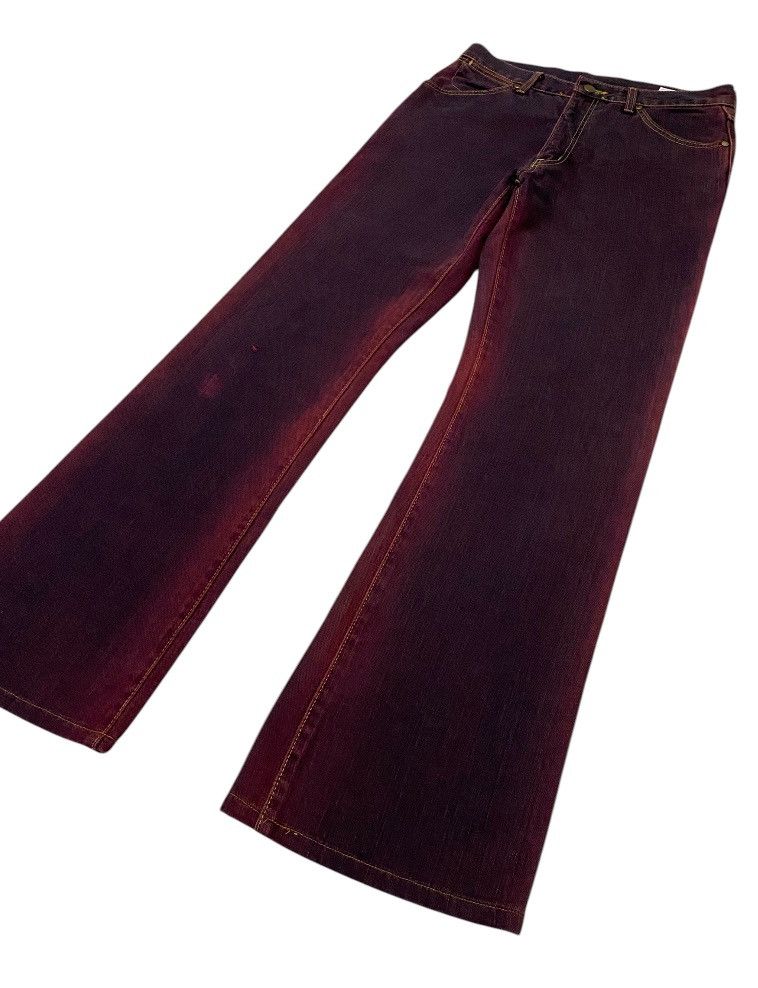 Hysteric Glamour × Japanese Brand × Wrangler 💃Wrangler Classic Red Smoke Flare Jeans Size 29" - 20 Thumbnail