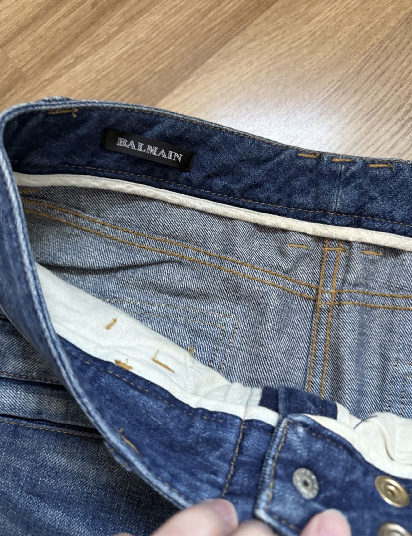 Balmain BALMAIN SS 2012 Biker Zip Jeans Denim Decarnin Blue pants Size US 28 / EU 44 - 7 Thumbnail