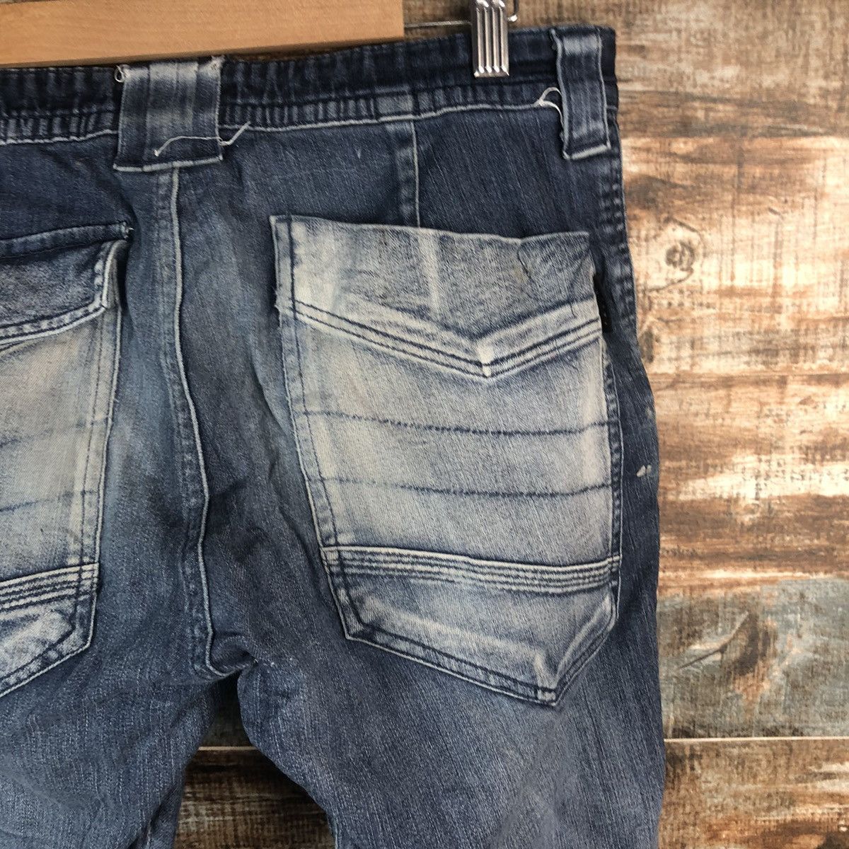 Japanese Brand Field Core Blue Distressed Denim Pants #A2122 Size US 31 - 20 Thumbnail