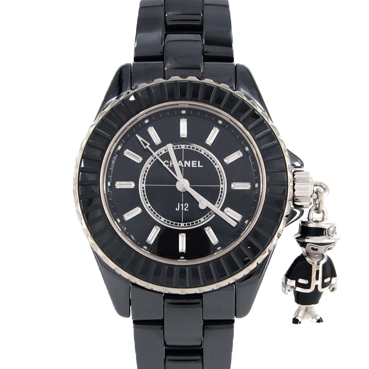 Chanel Chanel Chanel Mademoiselle J12 Acte II Ceramic x White Gold Limited Ceramic Quartz H6479 DUTY FREE for USA Size ONE SIZE - 1 Thumbnail