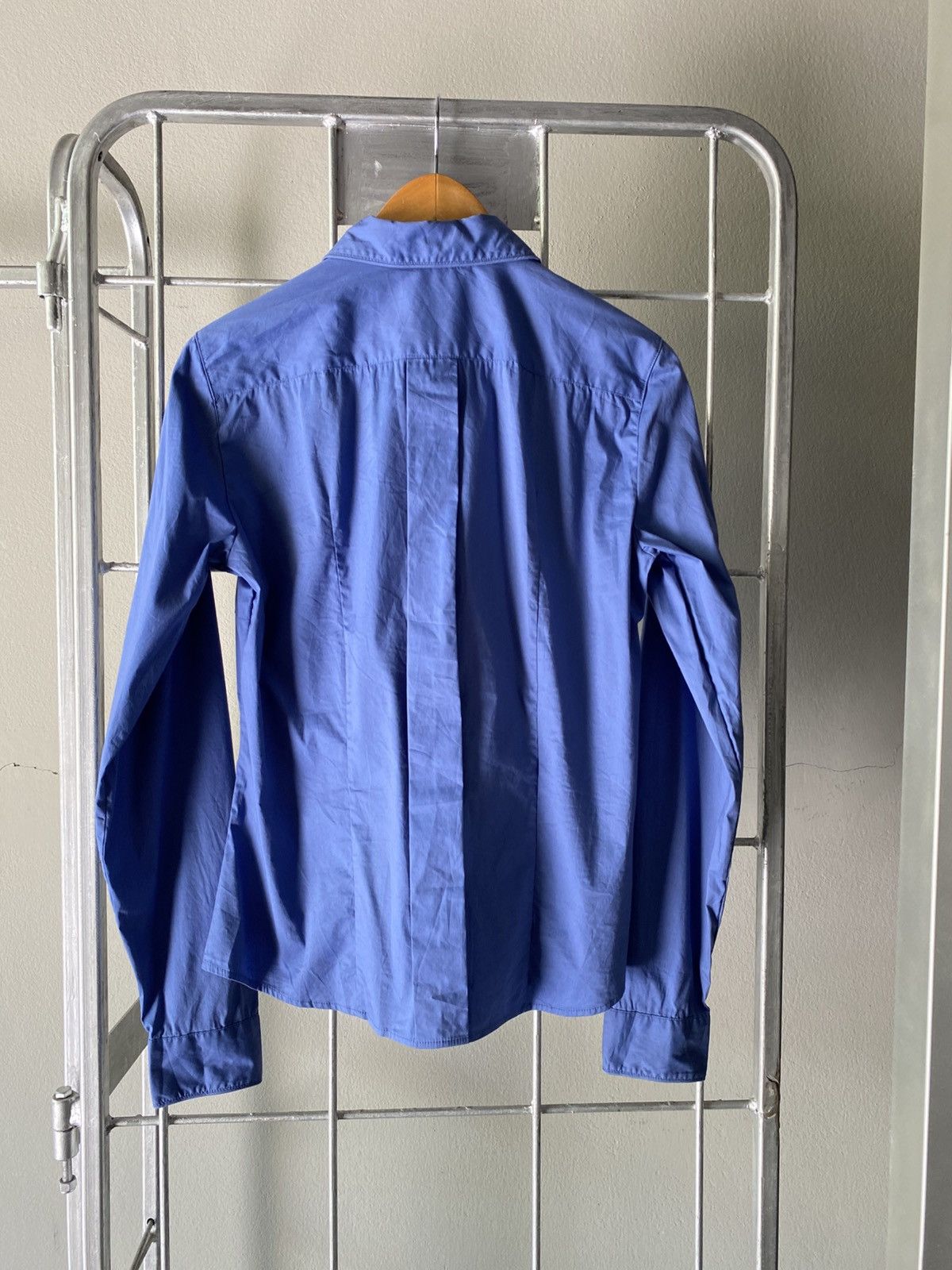 Max Mara MaxMara Light Blue Long-Sleeve Formal Shirt Size ONE SIZE - 7 Thumbnail