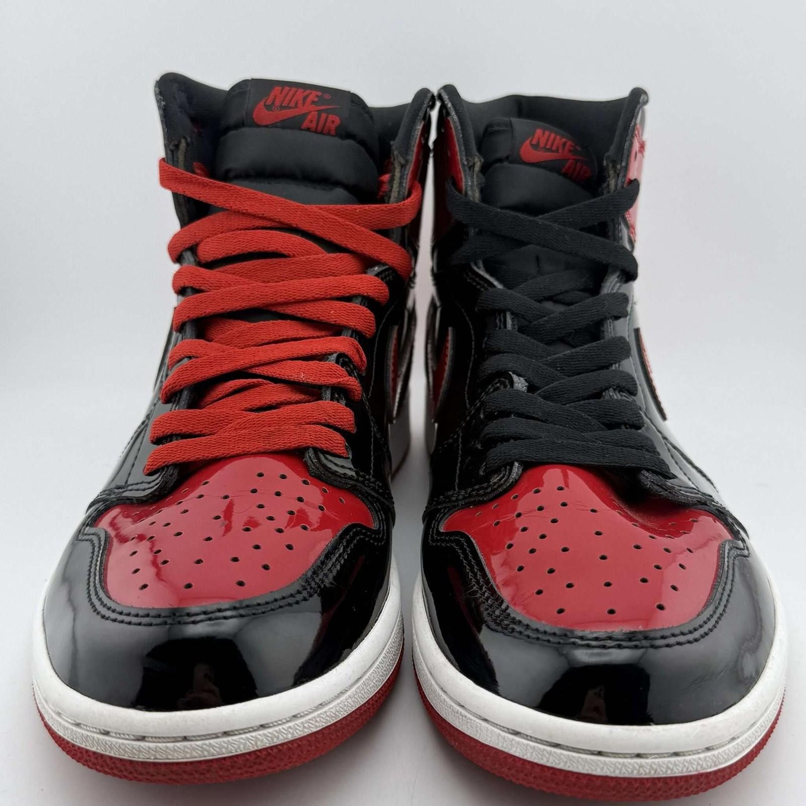 Nike Jordan 1 Patent Bred US 10 Used OG Box Size US 10 / EU 43 - 3 Thumbnail