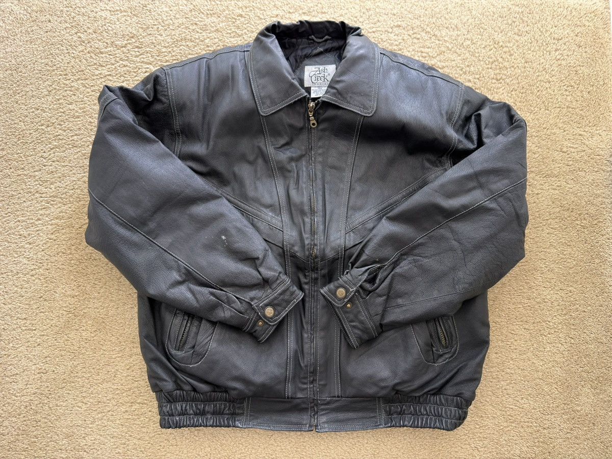 Vintage 90s Ash Creek Vintage Leather Jacket Black Size US L / EU 52-54 / 3 - 1 Thumbnail