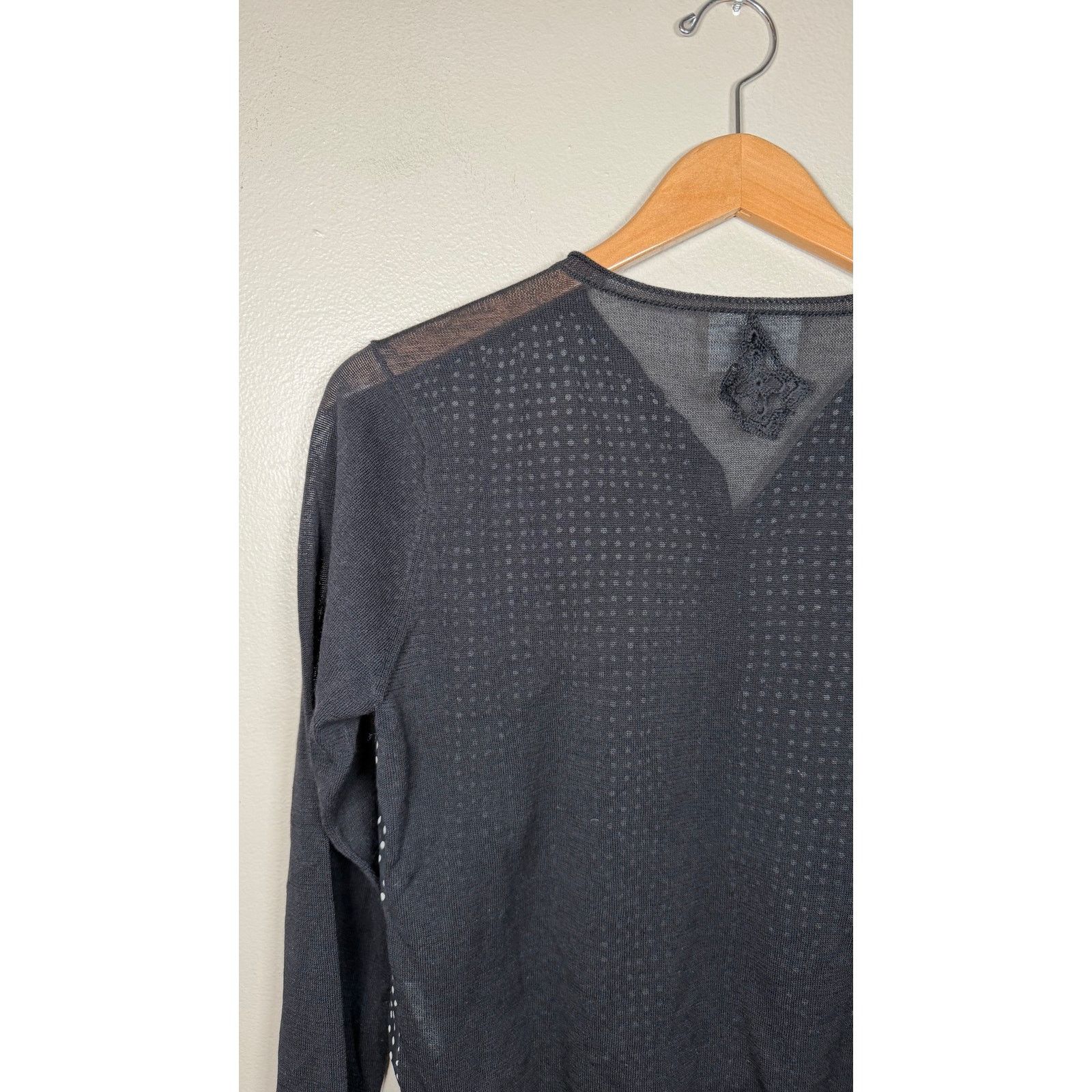 Japanese Brand Antipast Japan Polka Dot Sheer Back Cardigan size 1/S $690 Size S / US 4 / IT 40 - 10 Thumbnail
