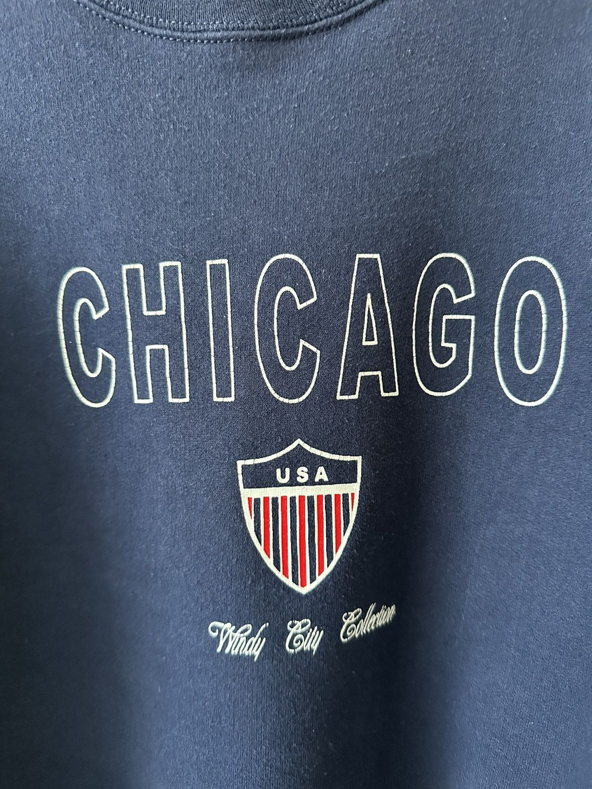 Fruit Of The Loom 90’s Chicago fruit of the loom crew neck navy sweatshirt Size US XL / EU 56 / 4 - 3 Thumbnail