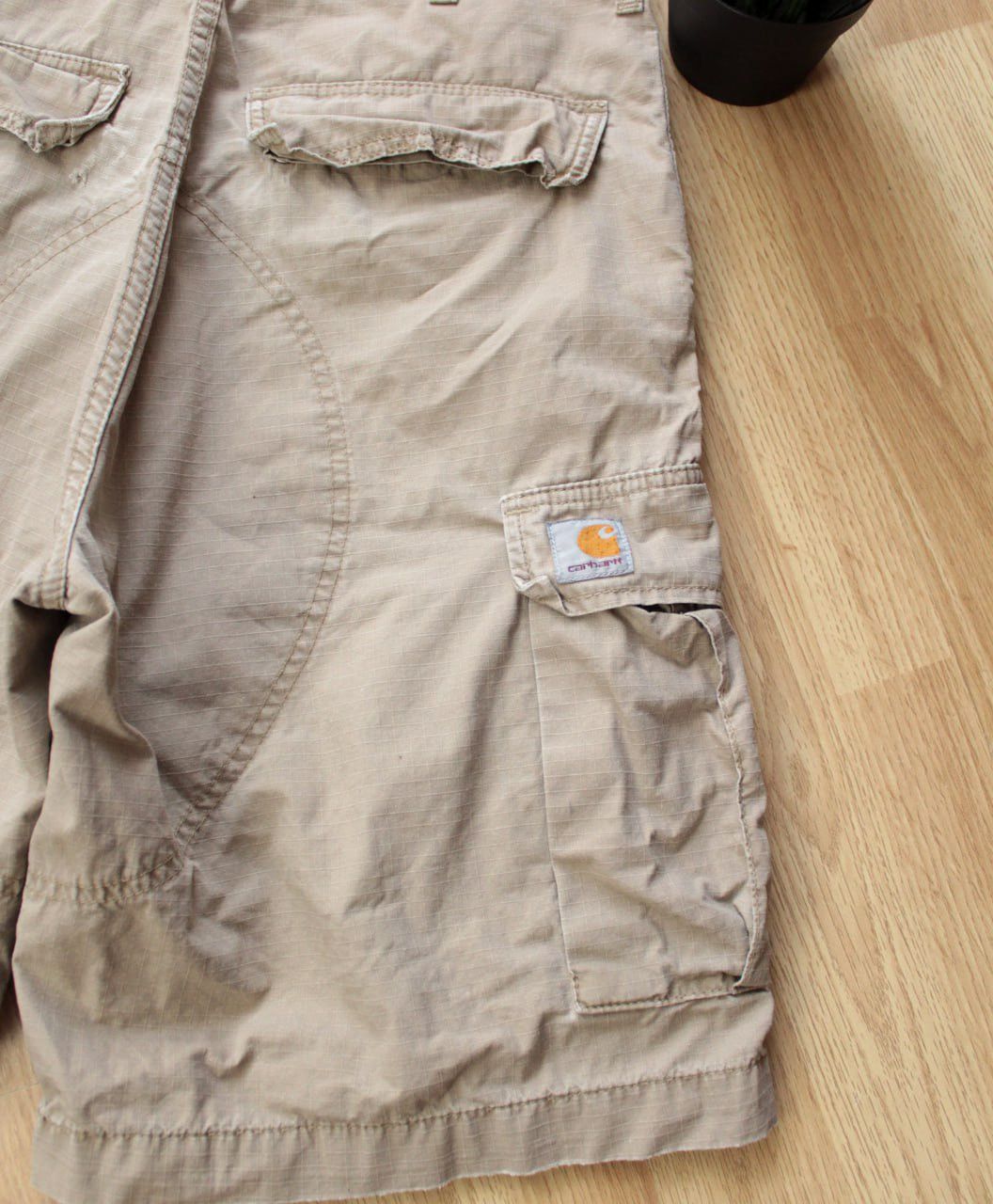 Carhartt × Vintage 🔥 Carhartt Mens Cargo Shorts Work Logo Distressed Vintage Size US 32 / EU 48 - 2 Thumbnail