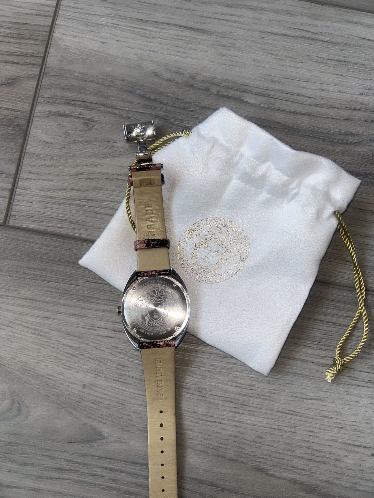 Versace Genuine Leather Pink and Black Versace Watch Size ONE SIZE - 3 Thumbnail