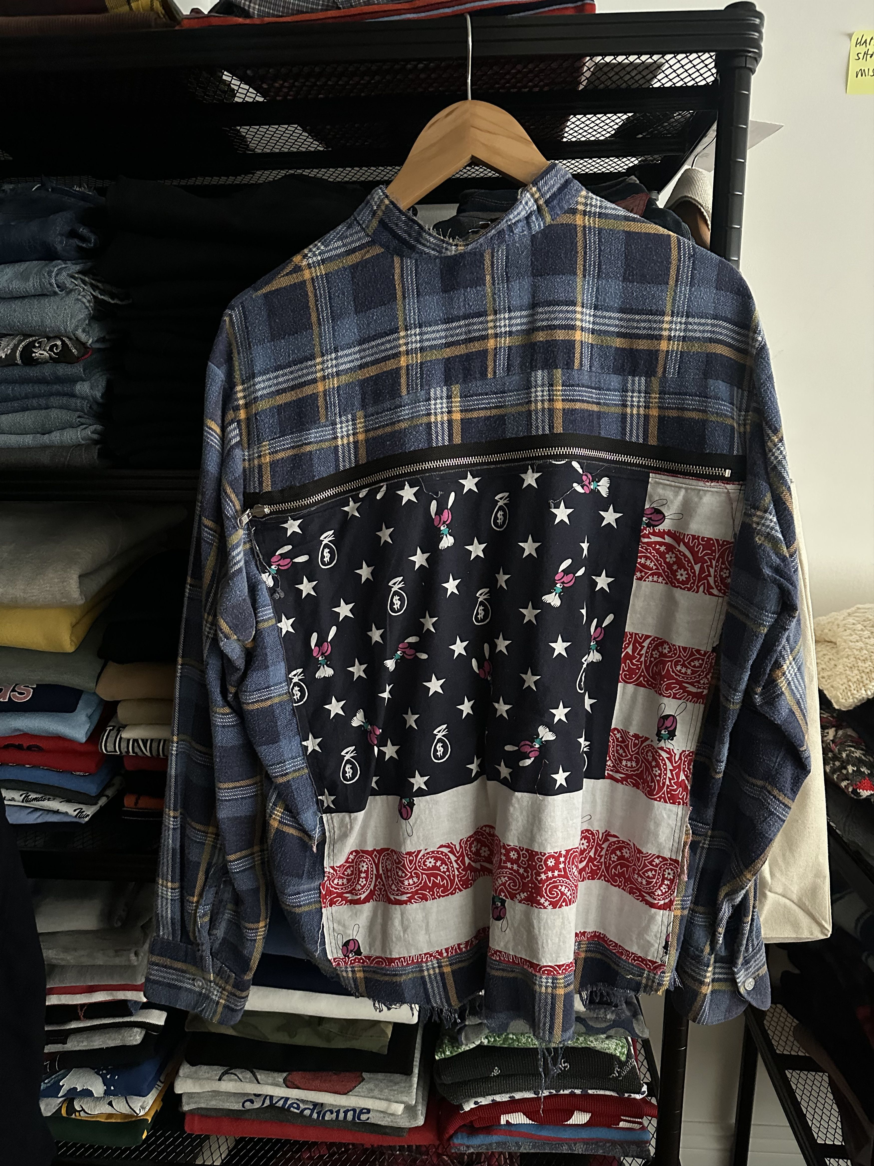 Old Park × Skoloct EMPTY R__M Rebuilt Pocket Flannel Size US M / EU 48-50 / 2 - 2 Thumbnail