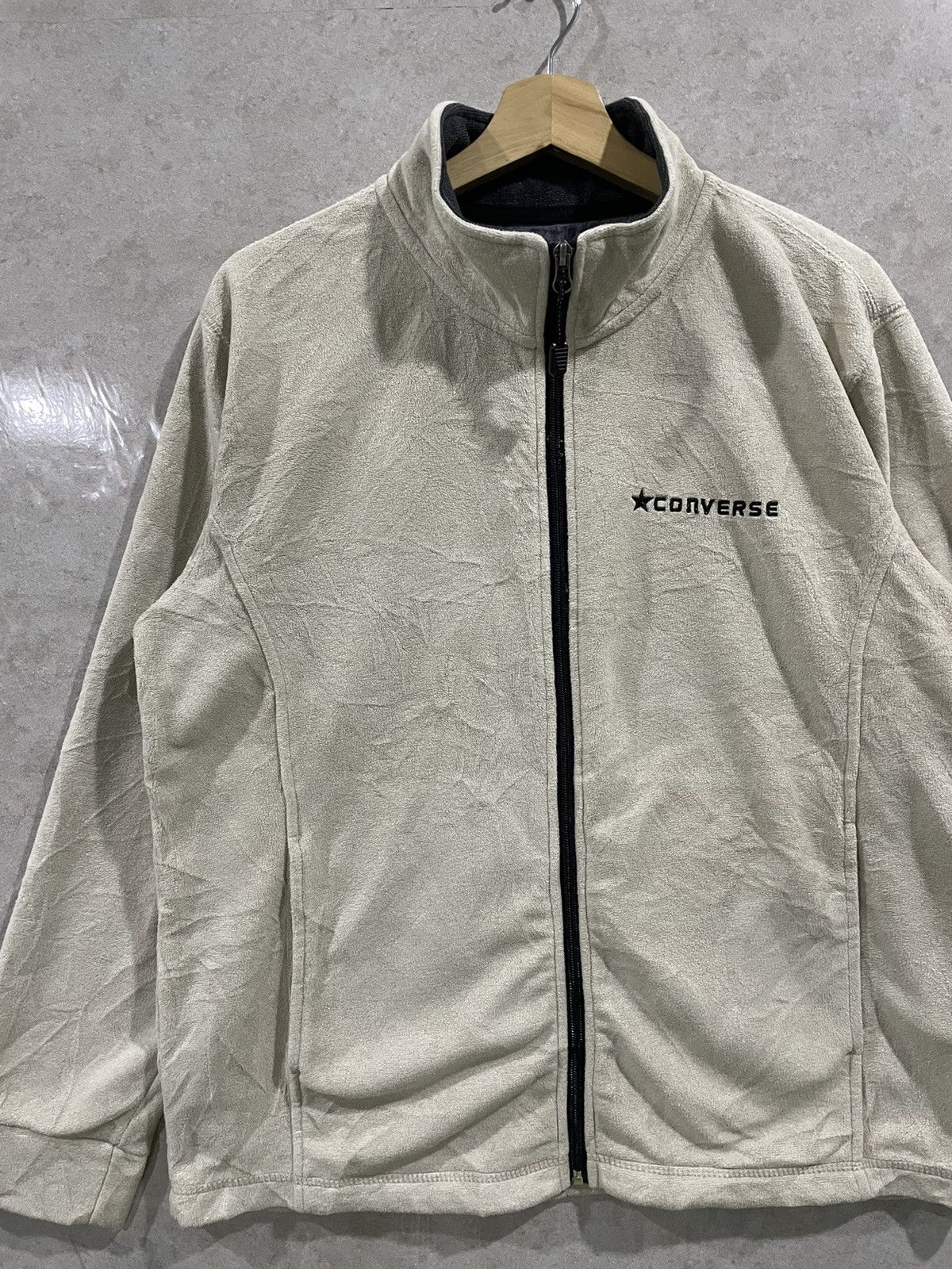 Converse × Vintage Vintage Converse Zip-Up Suede Jacket Sweater Size US L / EU 52-54 / 3 - 3 Thumbnail