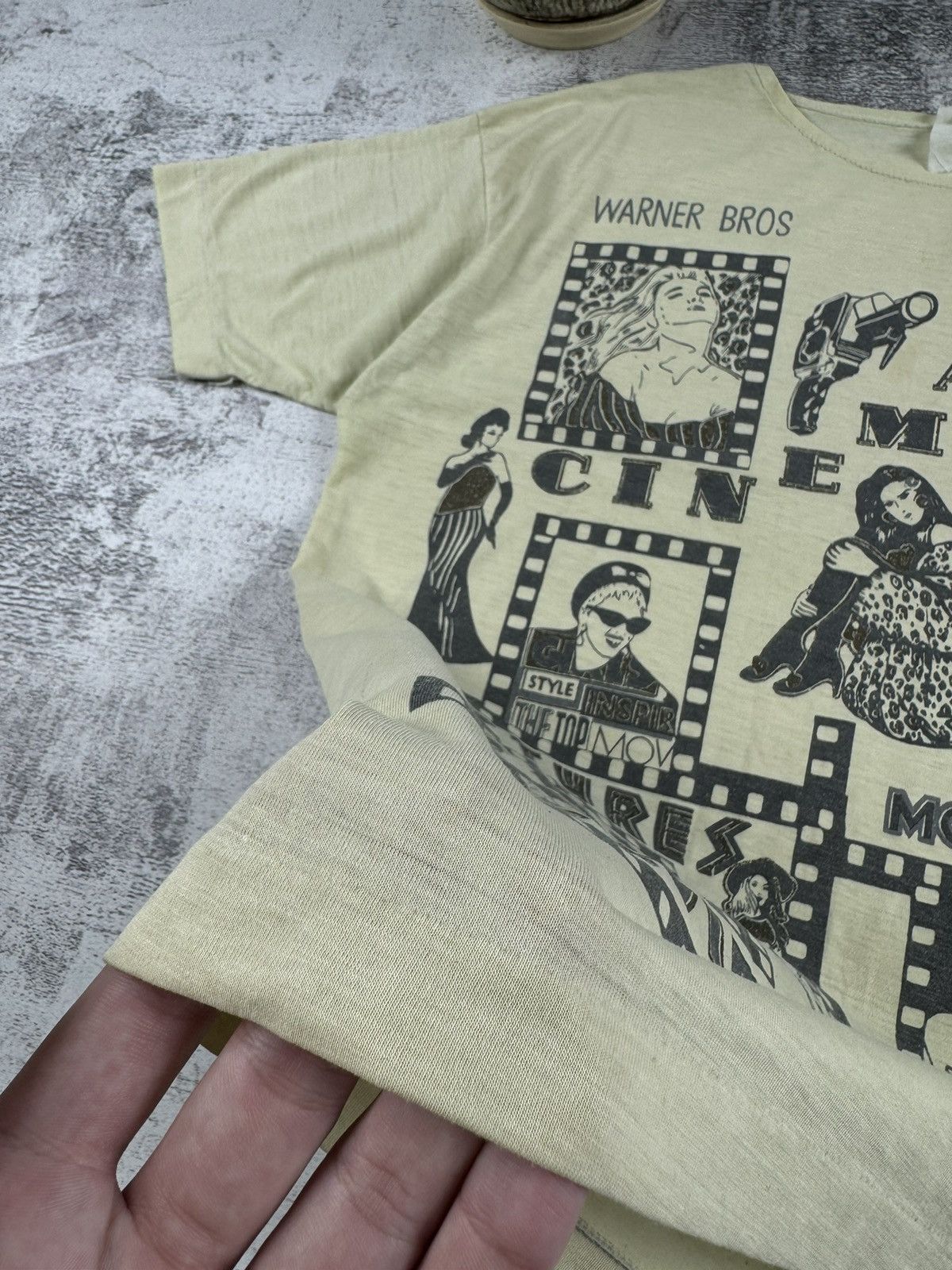 Warner Bros Vintage 80S 90S Cinema Star Paramount USA RARE T Shirt Tee Size US L / EU 52-54 / 3 - 13 Thumbnail