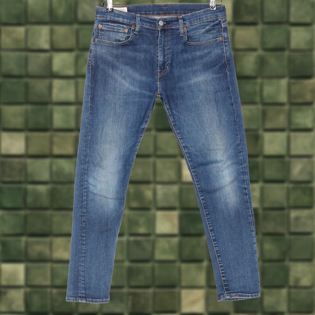 Levi's LEVI’S 512 PREMIUM Big E Slim Tapered Stretch Jeans Men Size 31/30 W31 L30 DZ6424 Blue Denim Slim Rise Mid 10-12 in Regular 5-Pocket Design Jeans Mens Size US 31 - 1 Thumbnail