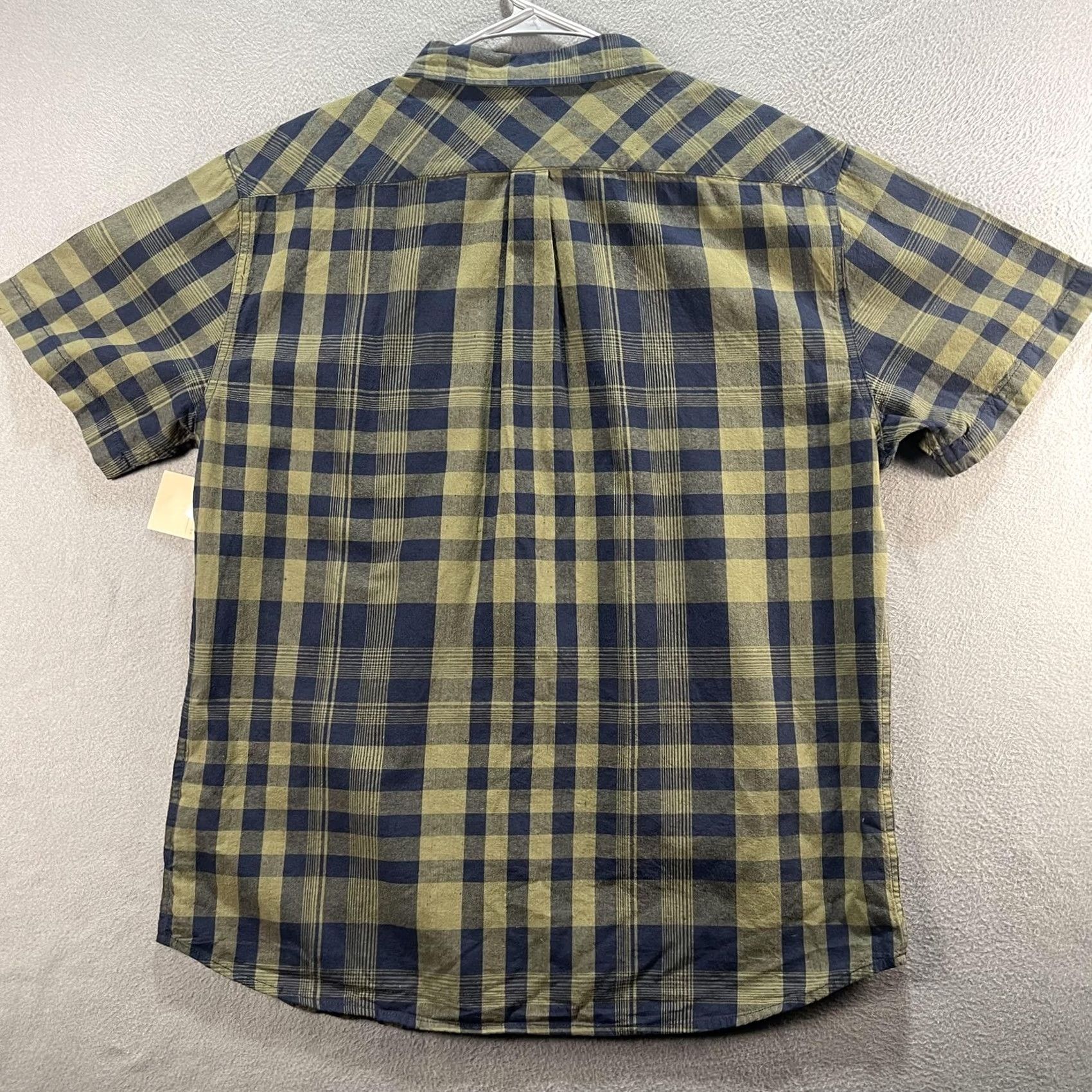 Levi's VINTAGE Levi's Shirt Mens 2XL Burnt Olive Navy Plaid Short Sleeve Button Up Ernie Casual Size US XXL / EU 58 / 5 - 2 Thumbnail