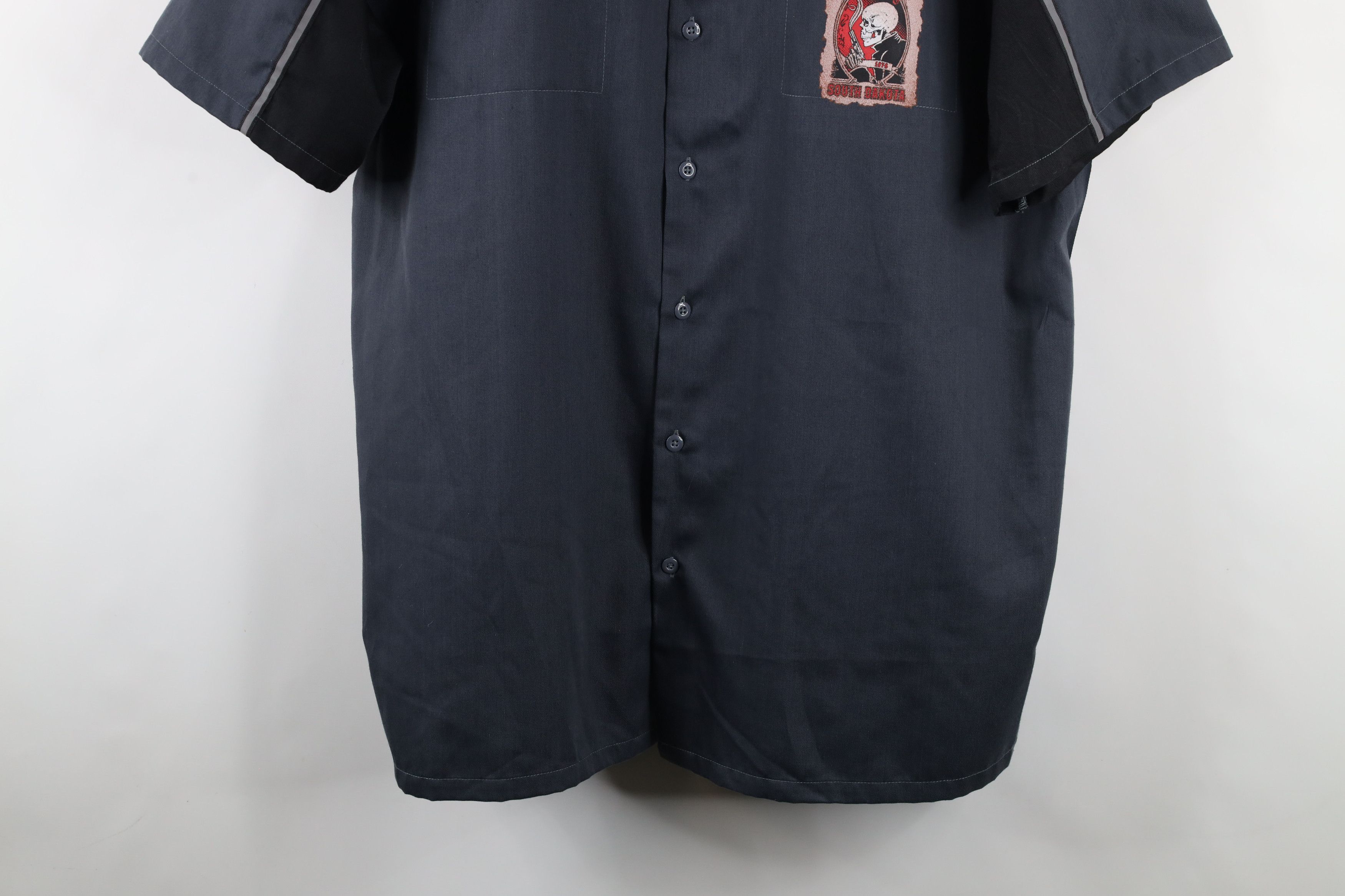 Vintage Vintage Y2K South Dakota Skeleton Motorcycle Button Shirt Size US XXL / EU 58 / 5 - 3 Thumbnail