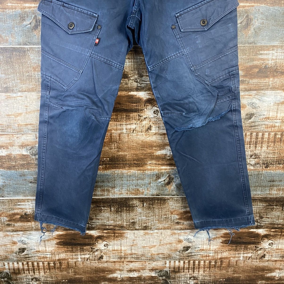 Japanese Brand DL Burtle Dark Blue Cargo Multipocket Pants #C944 Size US 27 - 6 Thumbnail