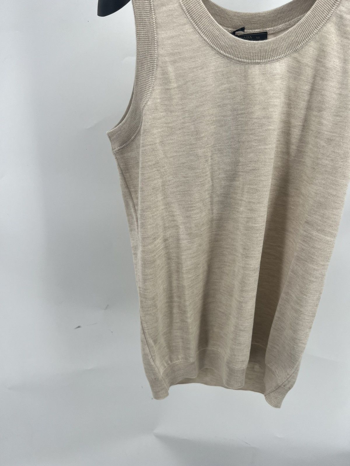 Prada Mens Prada Cashmere Tank Top Beige Size L RRP $1.8K Size US L / EU 52-54 / 3 - 3 Thumbnail