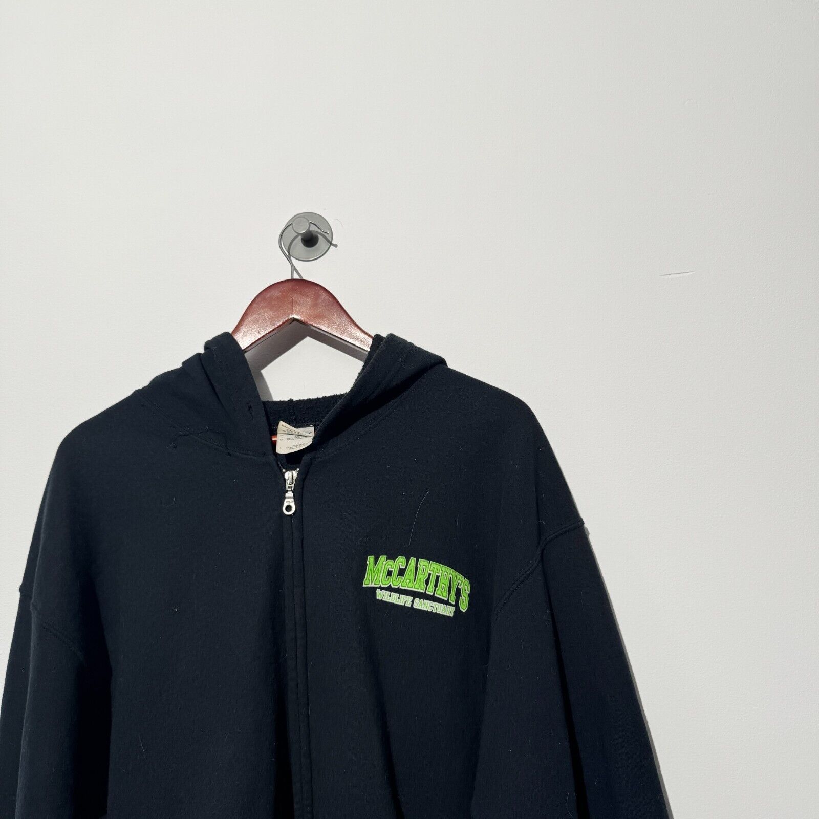 Vintage Vintage Unisex Black Cotton Zip Hoodie Size L Size US L / EU 52-54 / 3 - 7 Thumbnail