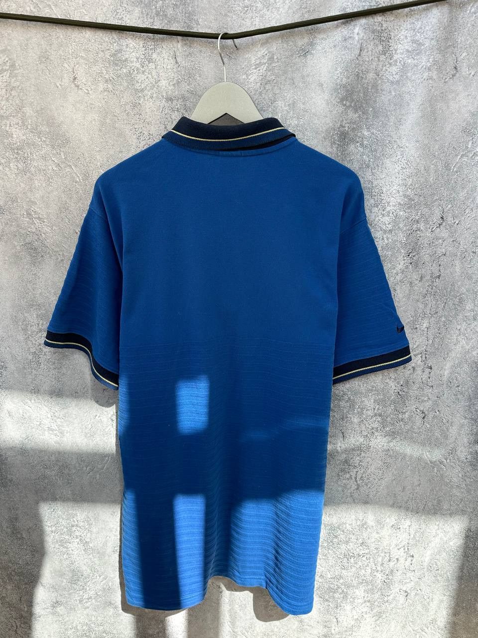 Nike Nike Vintage 90s Striped Polo T-Shirt Blue Short Sleeve Size US L / EU 52-54 / 3 - 3 Thumbnail