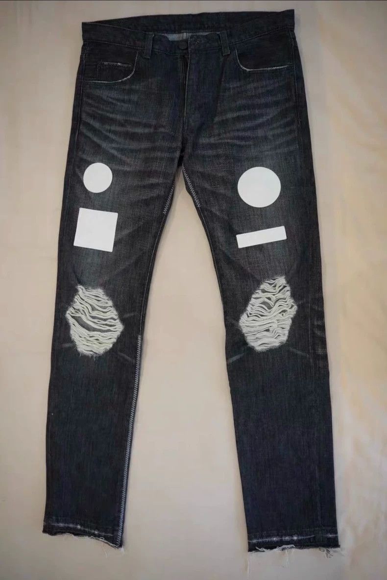Number (N)ine Number (N)ine 04AW Peace Patch Jeans Size US 27 - 1 Thumbnail
