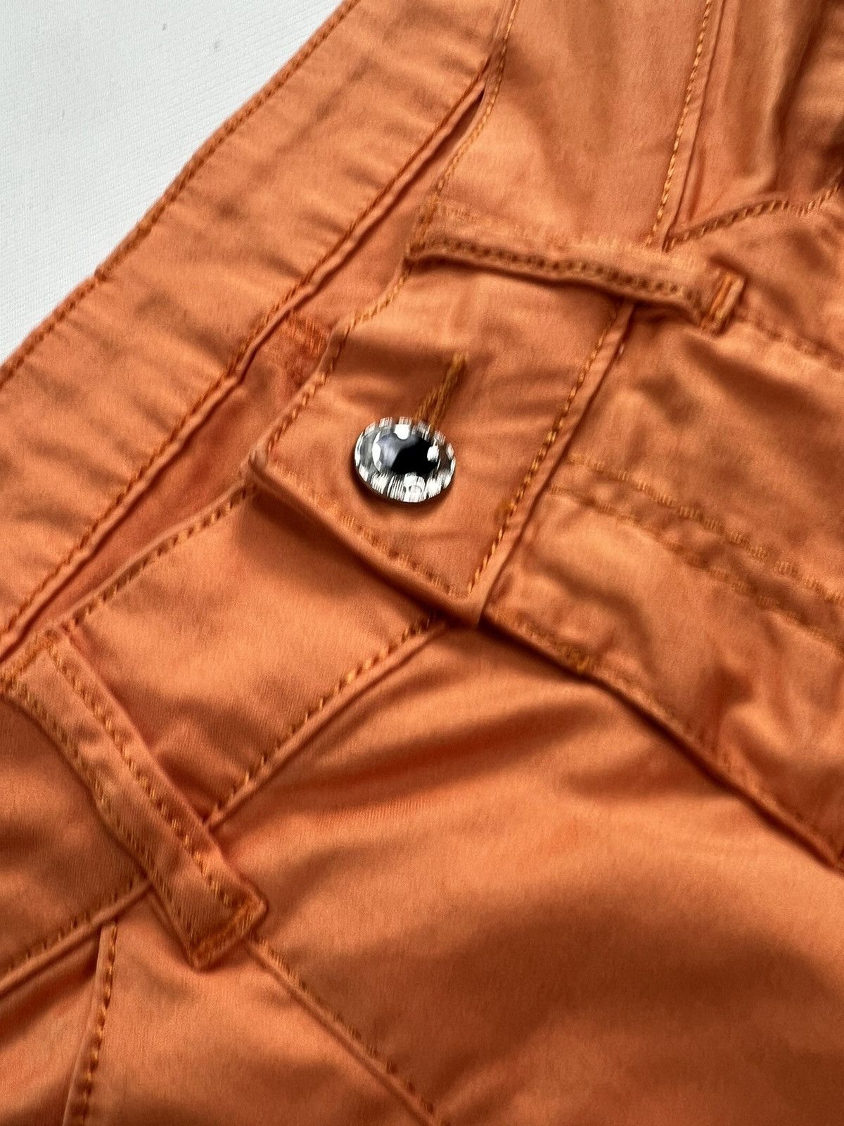Vintage Orange rock pants D&G style logo rhinestone buckle details Size 30" / US 8 / IT 44 - 5 Thumbnail